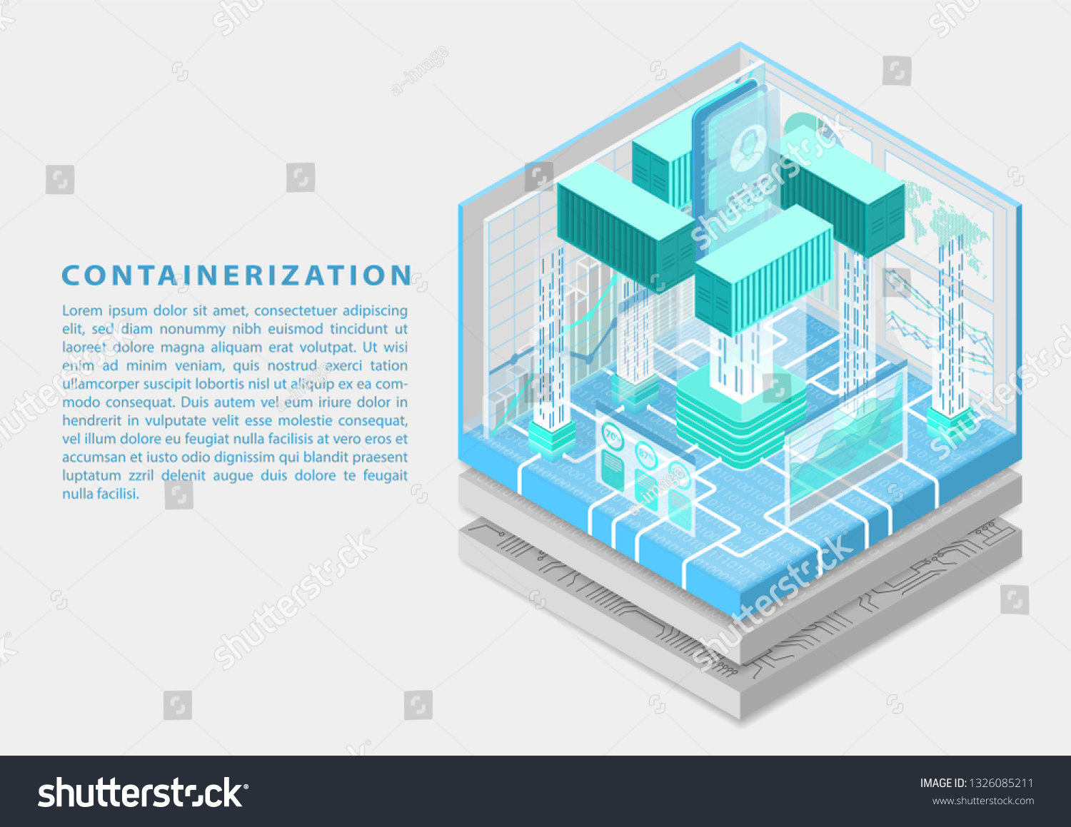 Application Containerization Modular Software Development Concept Stock ...