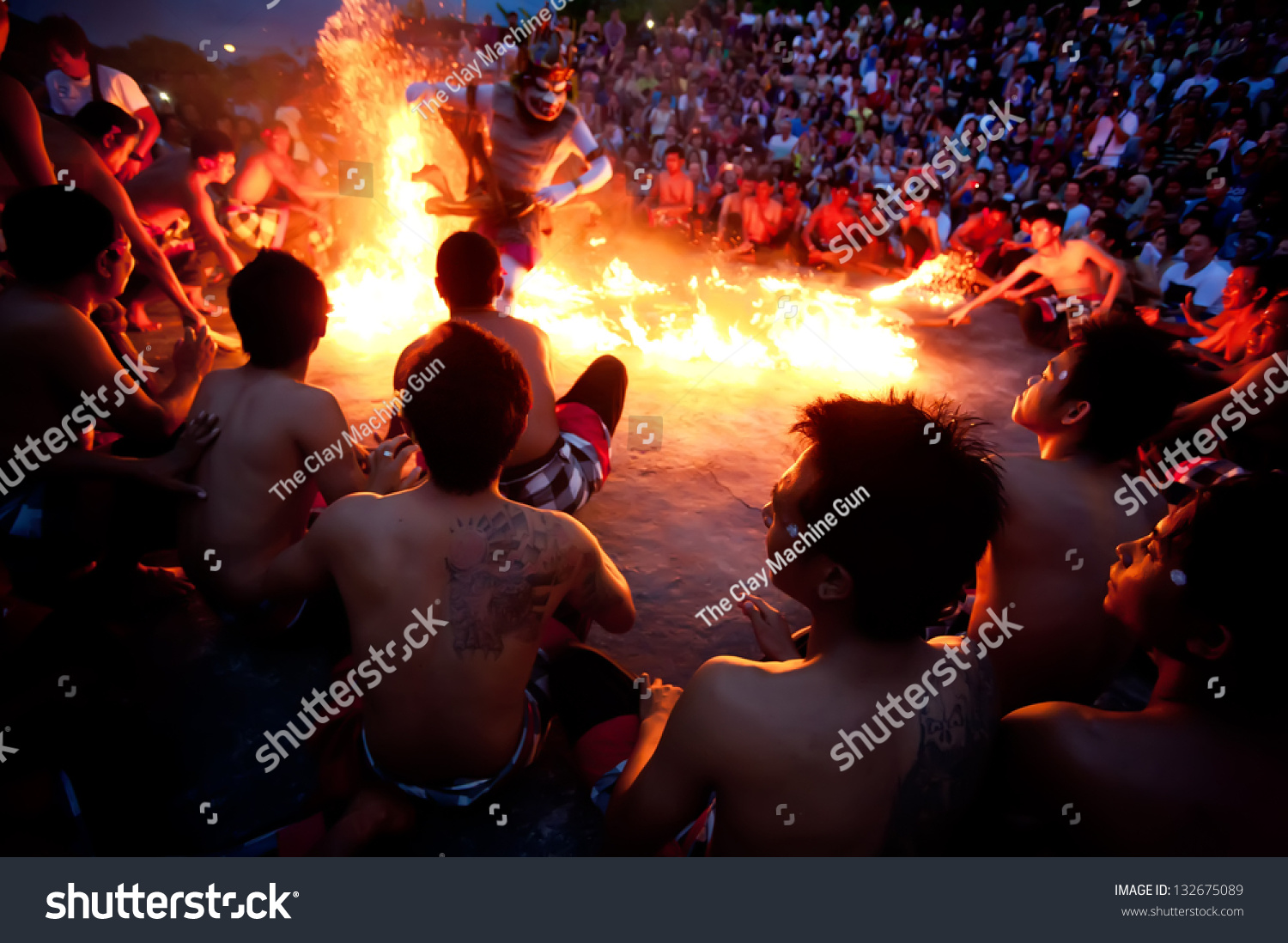 Bali December 30 Traditional Balinese Kecak Stock Photo 132675089 ...