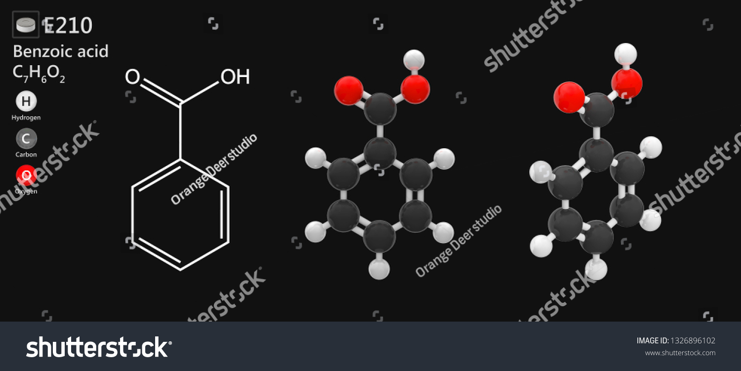 Food Additive E210 Preservative Benzoic Acid Stock Illustration 1326896102 Shutterstock