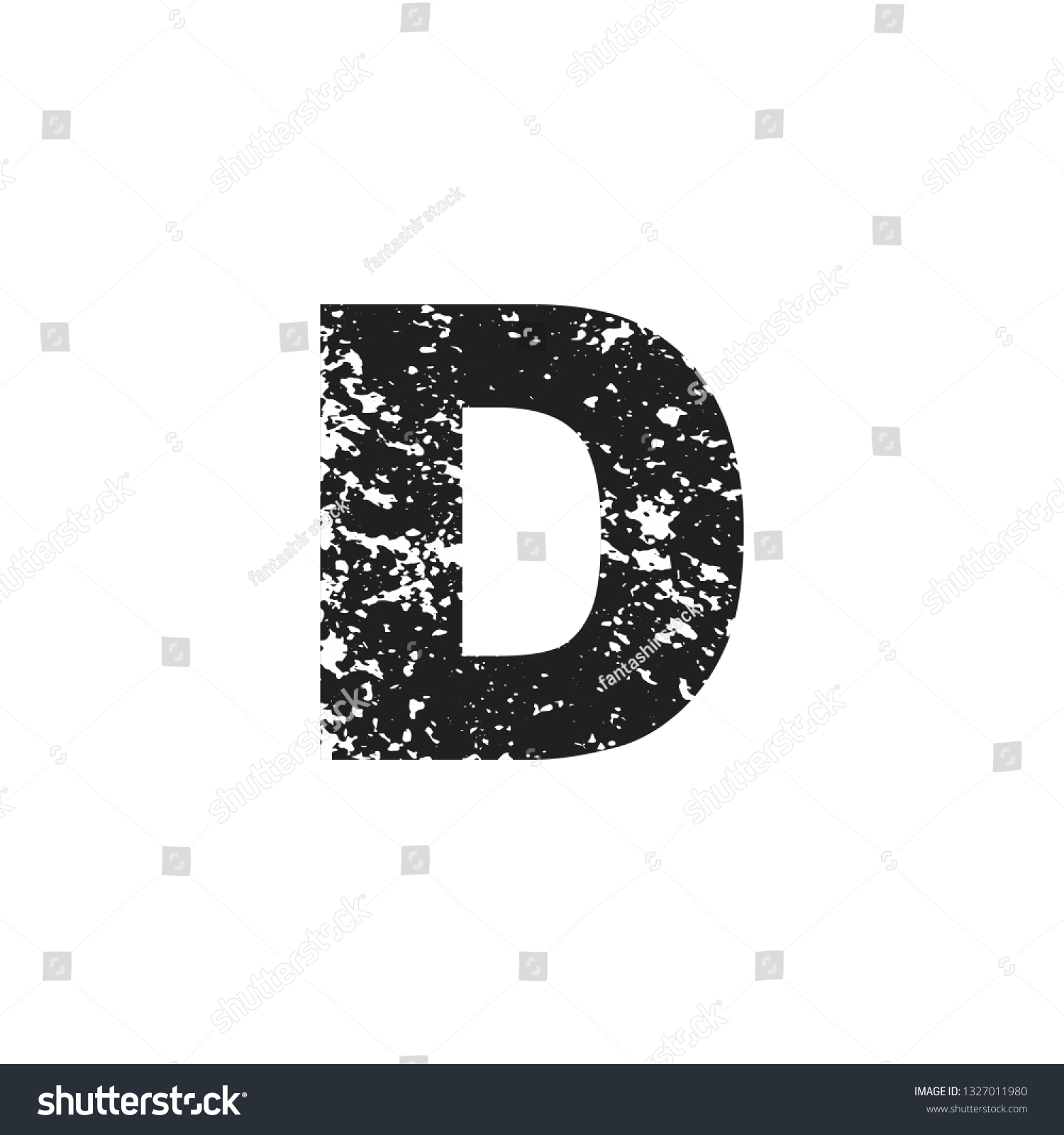 D Letter Font Symbol Icon Simple Stock Vector (Royalty Free) 1327011980 ...