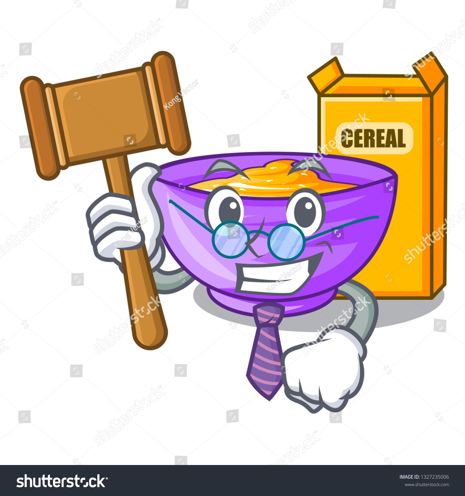 Judge Cereal Box Isolated Cartoons Stock Vector Royalty Free