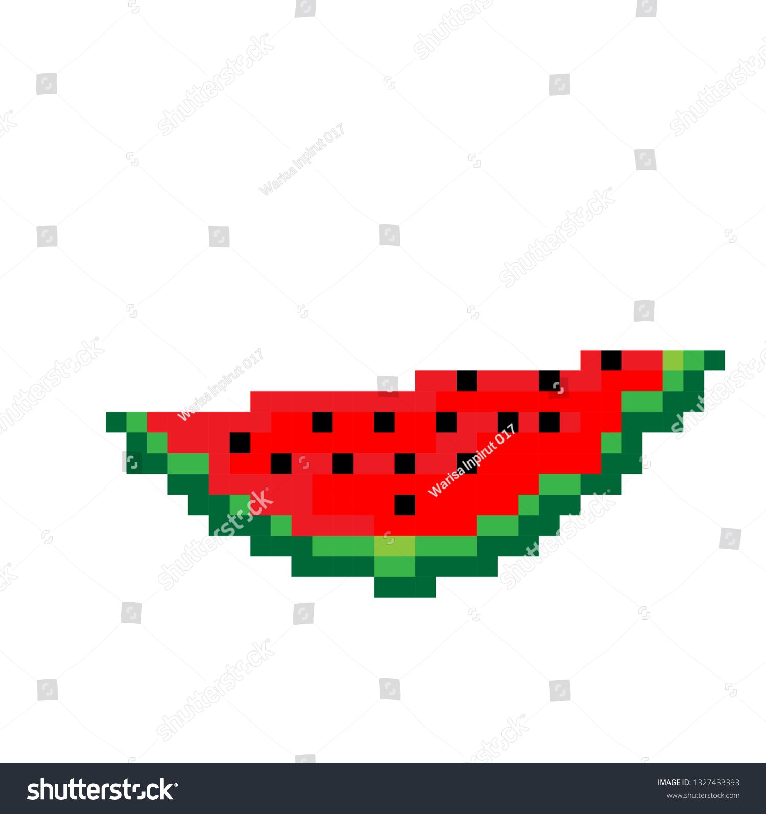 Pixel Art Watermelon Stock Vector (Royalty Free) 1327433393 | Shutterstock