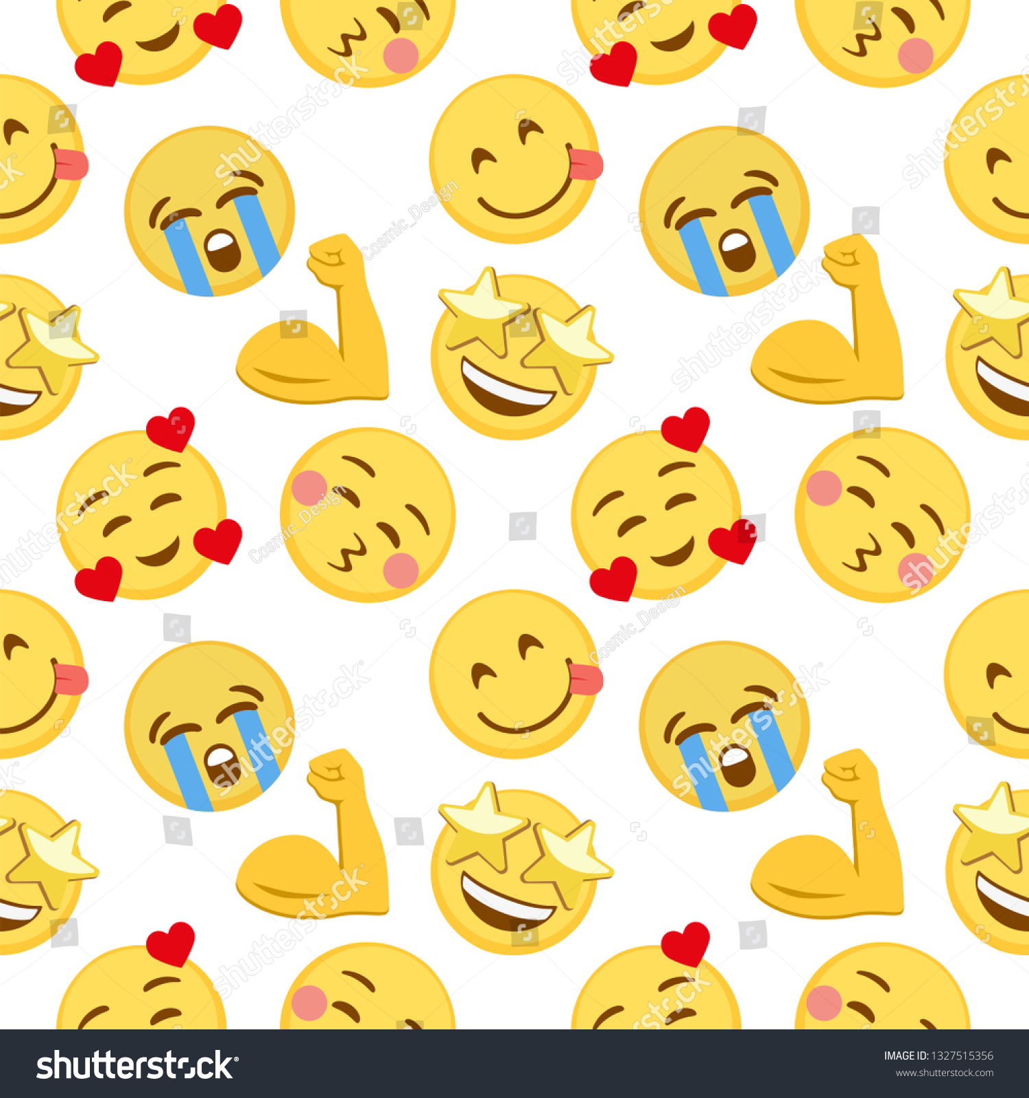 Emoticon Emoji Pattern Emoji Vector Illustration Stock Vector Royalty Free 1327515356 6586