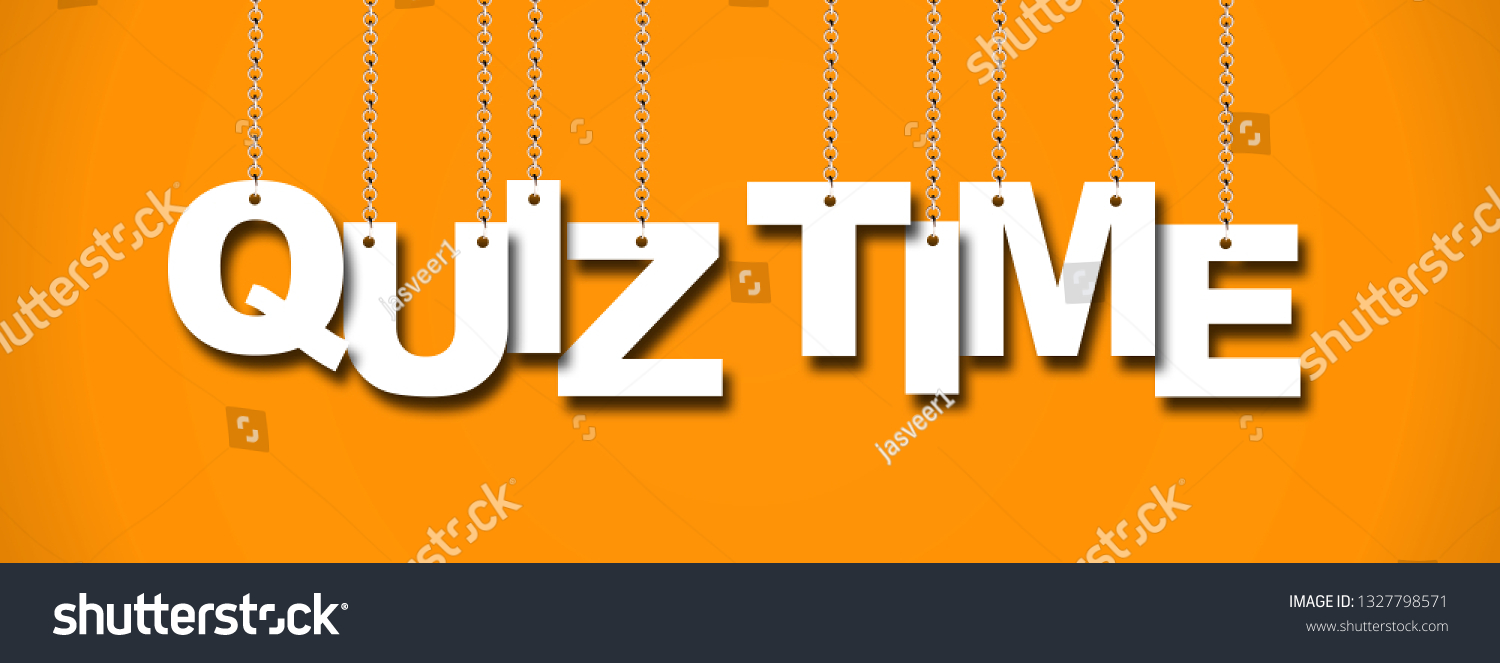 Quiz Time Word Hanging On Chain Stock Illustration 1327798571 ...