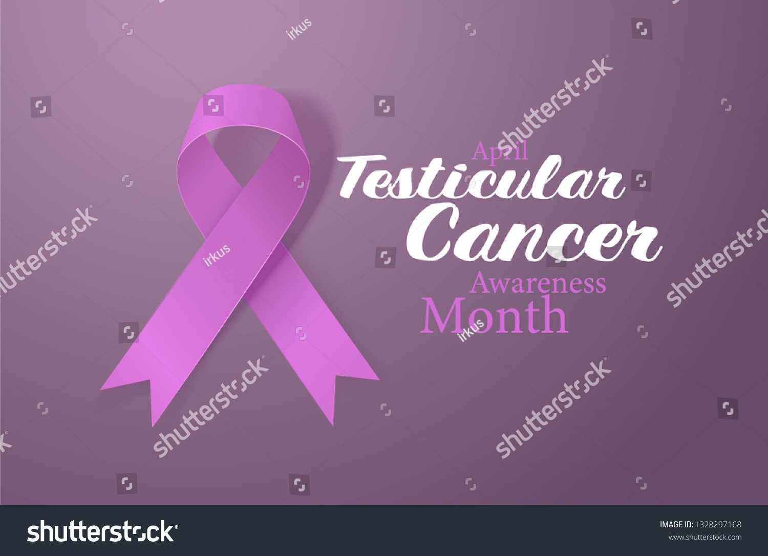 Testicular Cancer Awareness Calligraphy Poster Design Stock Vector ...