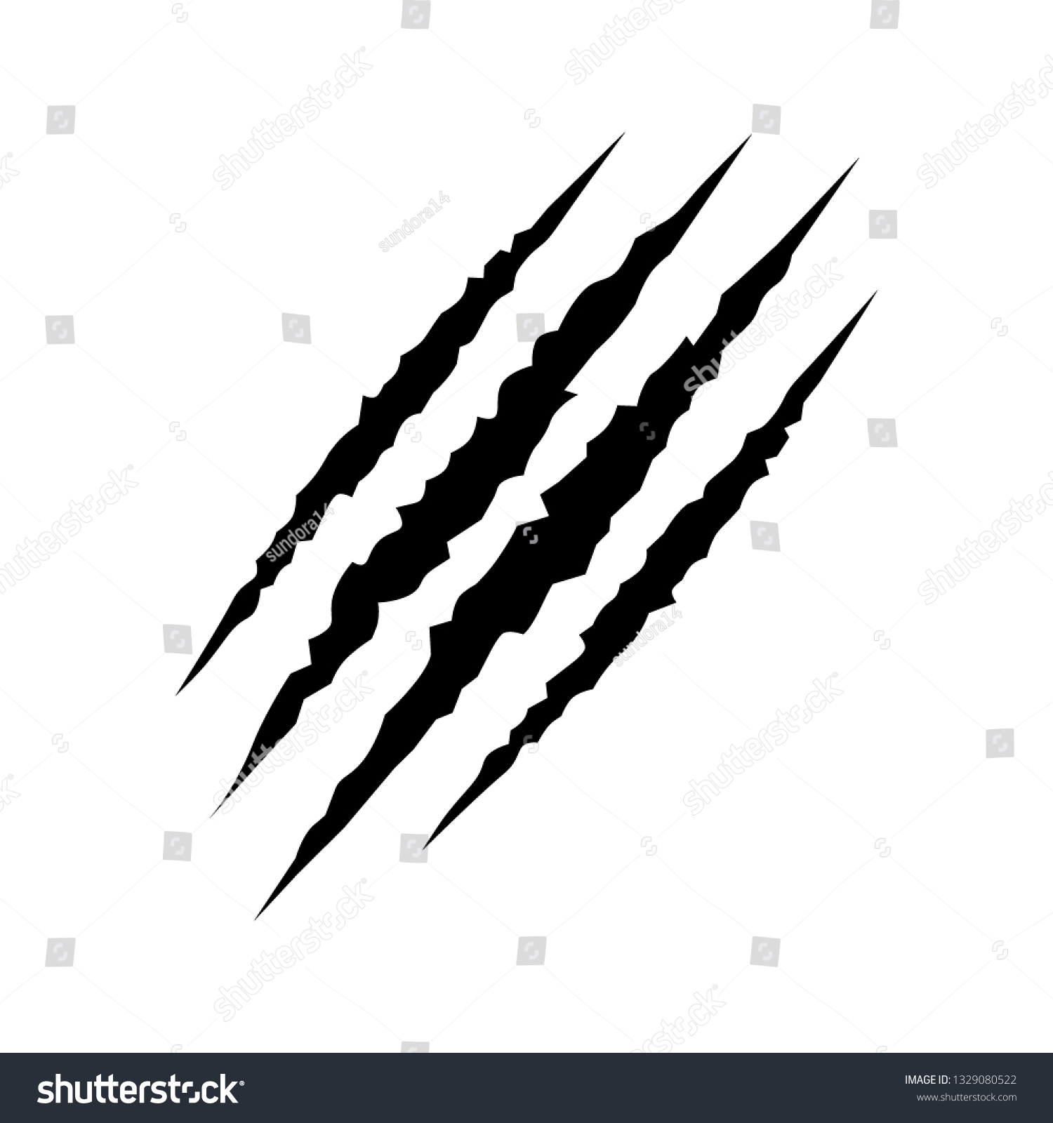 Hand Drawn Animals Claws Scratch Scrape Stock Vector (Royalty Free ...