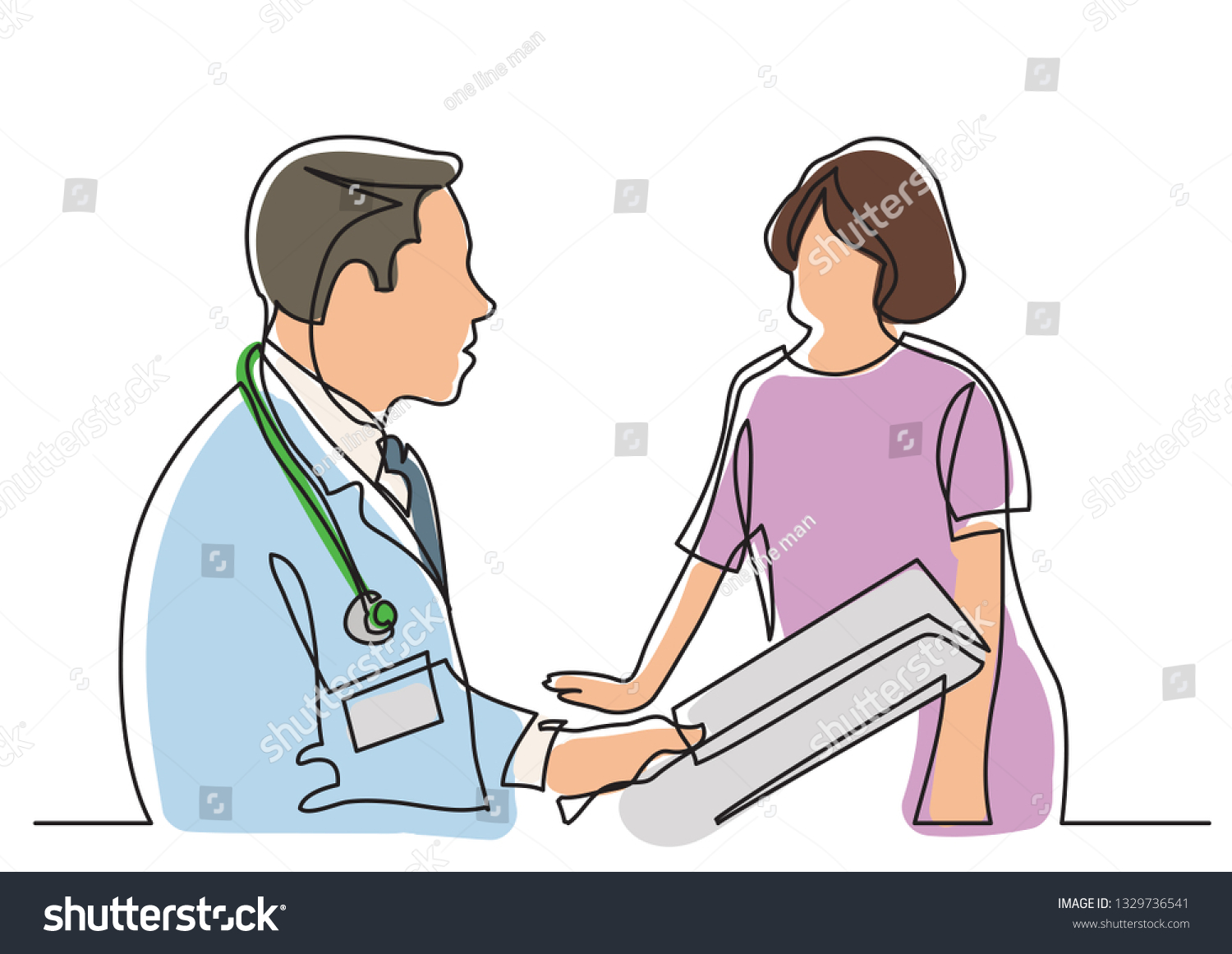 Доктор и пациент иллюстрация