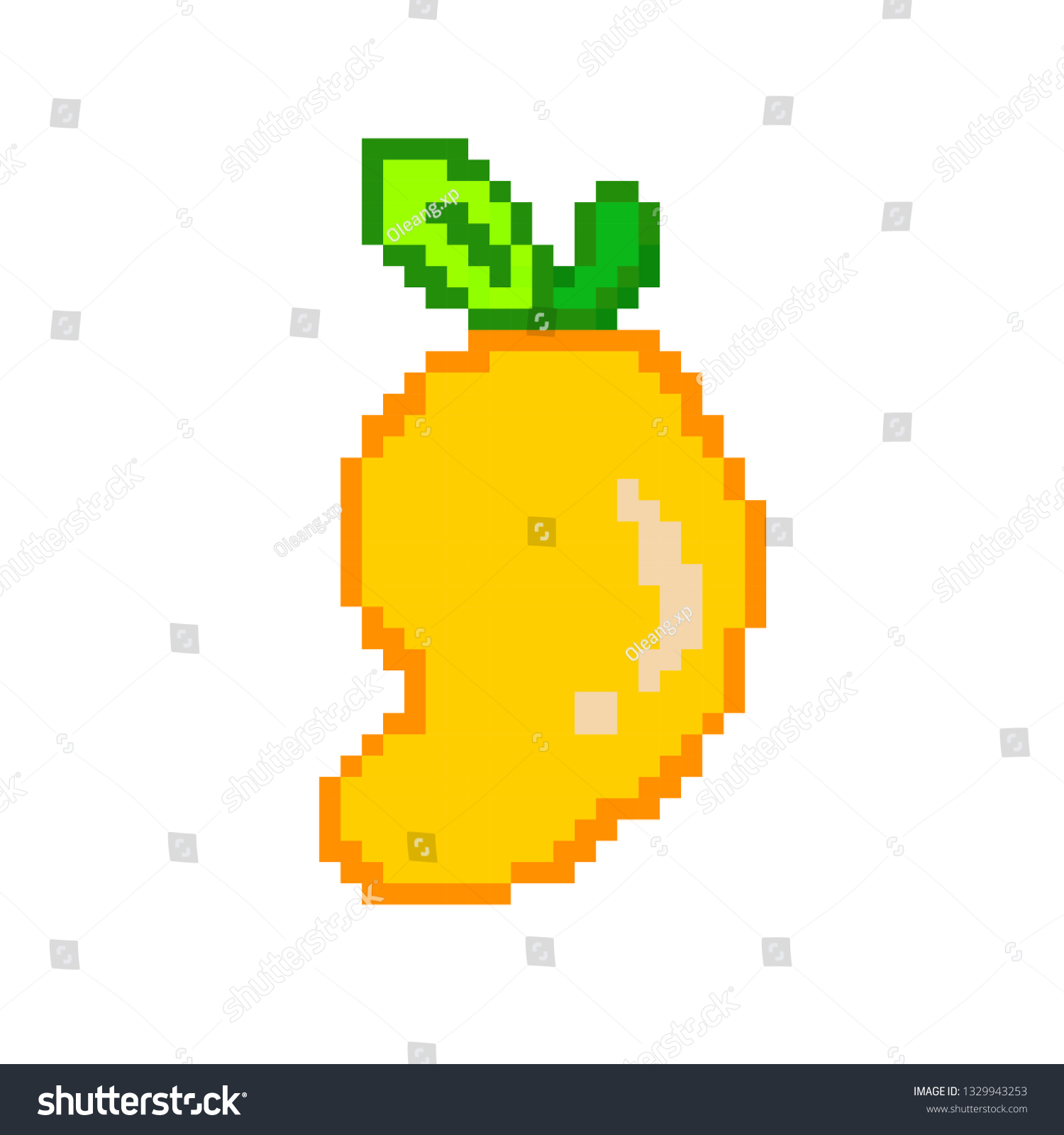 Vector Mango Concept Pixel Art Stock Vector (Royalty Free) 1329943253 ...