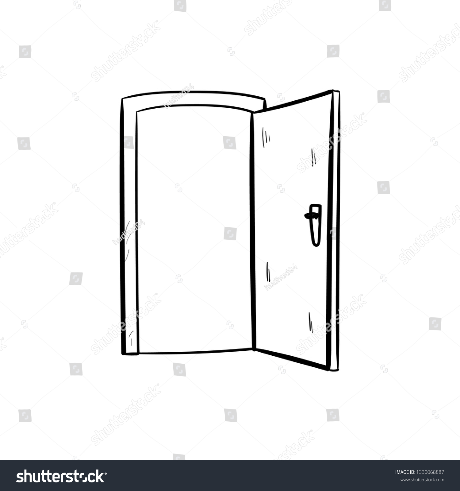 Door Doodle Icon Vector Stock Vector (Royalty Free) 1330068887 ...