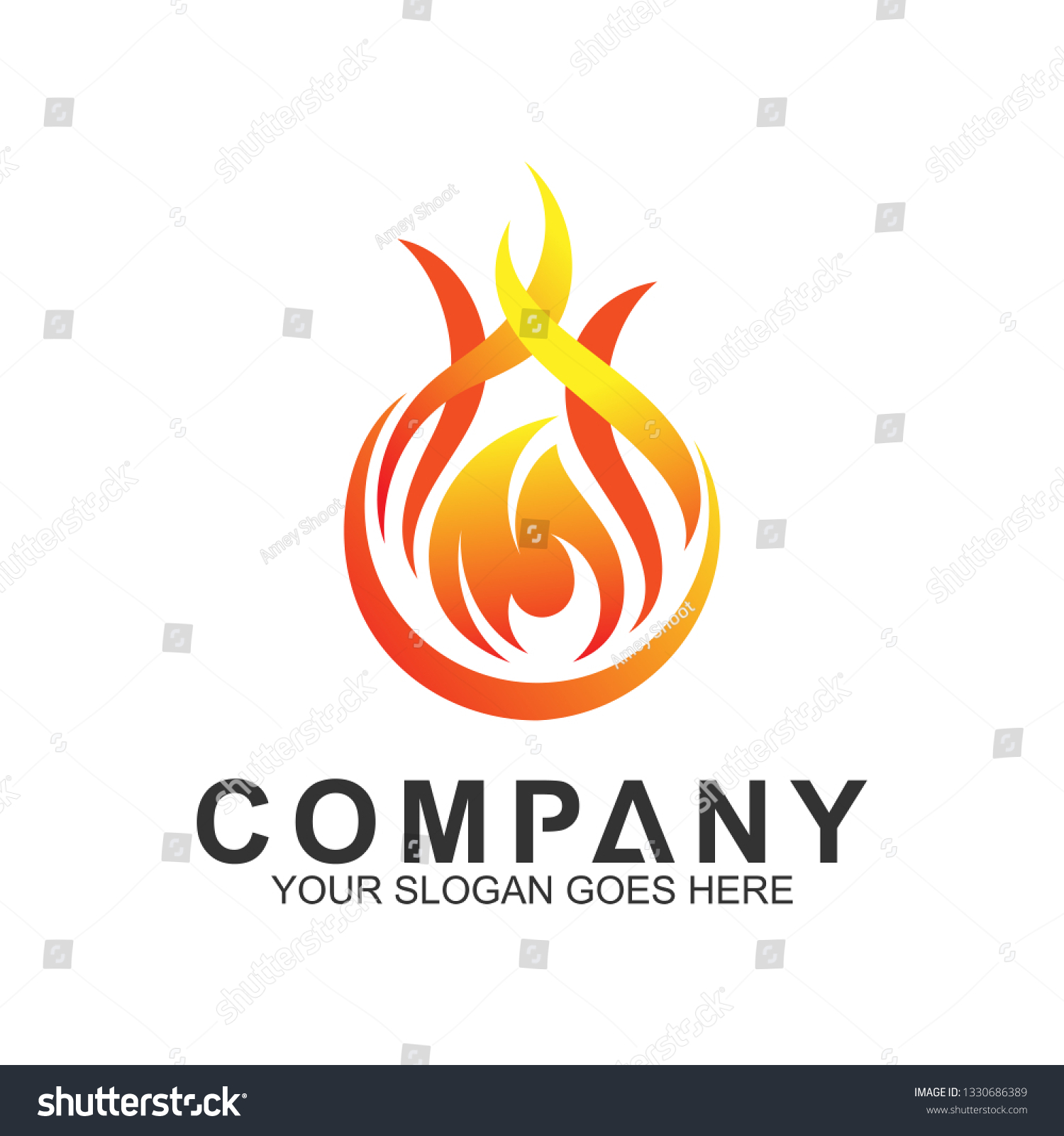 Fire Logo Design Template Abstract Fire Stock Vector (Royalty Free ...