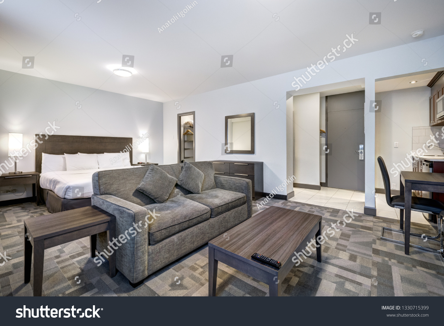 270 Hotel Room Kitchenette Images Stock Photos Vectors Shutterstock   Stock Photo Hotel Rooms And Interiors With Bathrooms And Kitchenettes 1330715399 