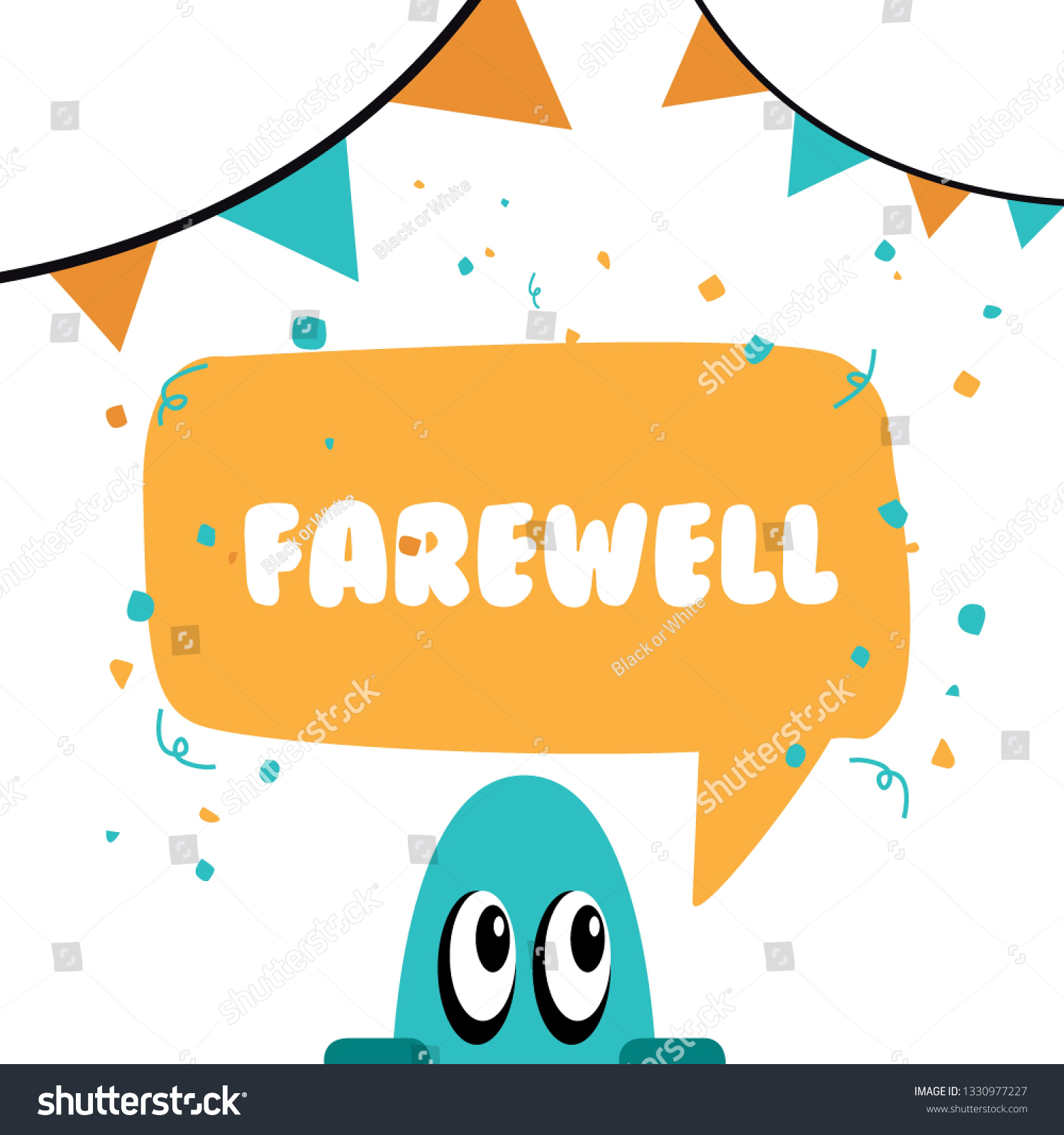 Farewell Party Illustration Background Poster Card Stock Vector ...