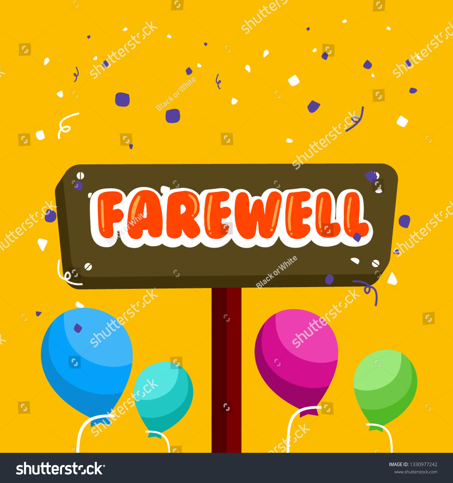 Farewell Party Illustration Background Poster Card Stock Vector Royalty Free 1330977242 9905