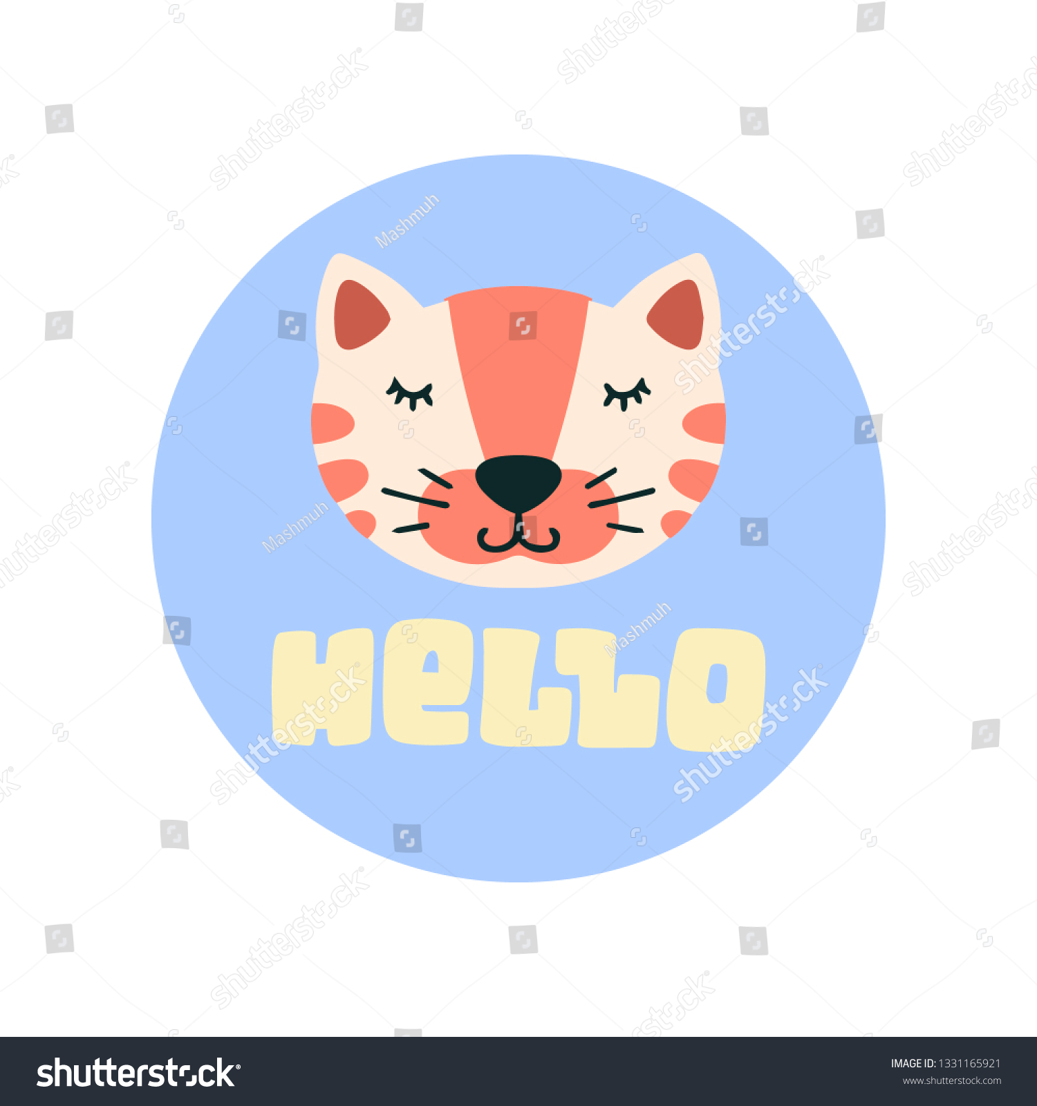 Flat Style Illustration Cat Cartoon Vector Stock Vector Royalty Free Flat Style Illustration Cat Cartoon Vector Stock Vector Royalty Free