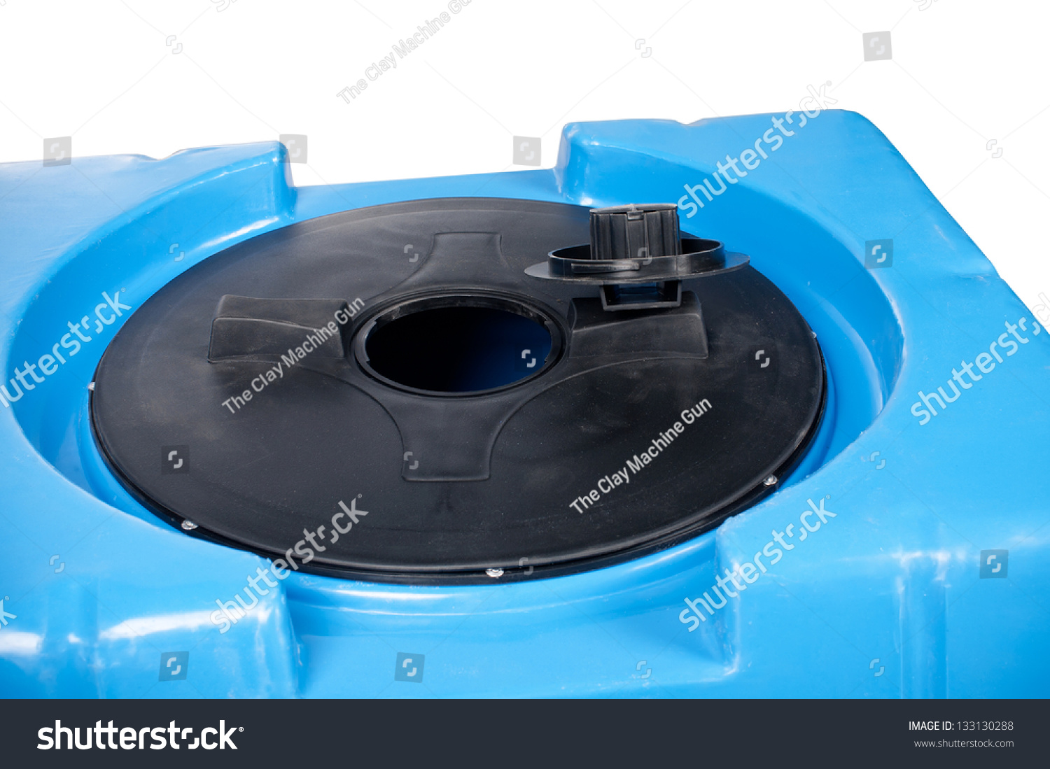 Closeup Big Plastic Container Litres Stock Photo