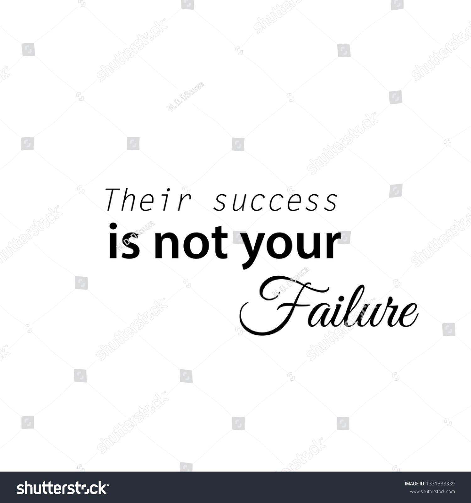 Their Success Not Your Failure Typography Stock Vector (royalty Free 