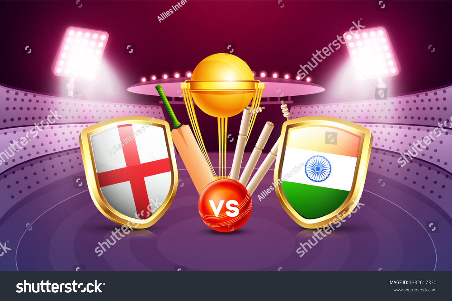 England Vs India Cricket Match Poster Stock Vector (Royalty Free) 1332617330 Shutterstock