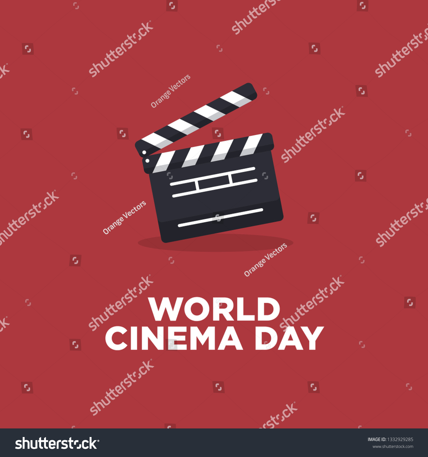 World Cinema Day Poster Stock Vector (Royalty Free) 1332929285