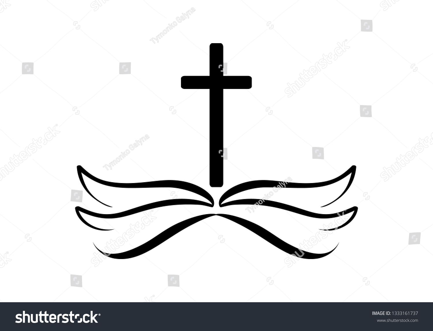 Illustration Christian Logo Emblem Cross Holy Stock Illustration ...