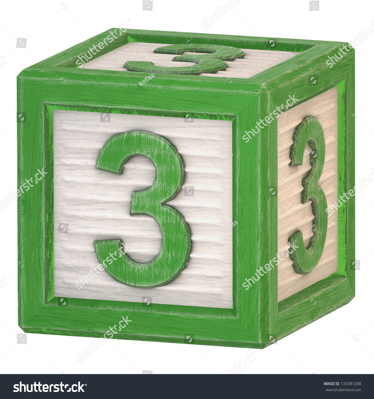 Alphabet Kids Toy Boxes Number 3 Stock Illustration 133381268 ...