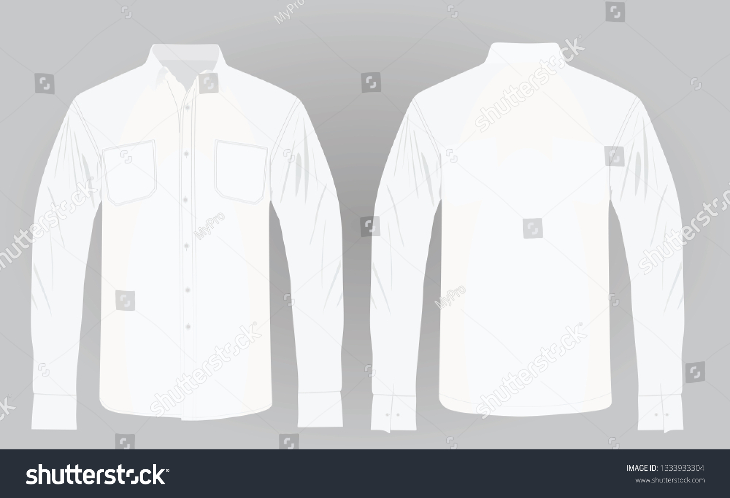 Long Sleeve Shirt Vector Illustration Stock Vector (Royalty Free ...