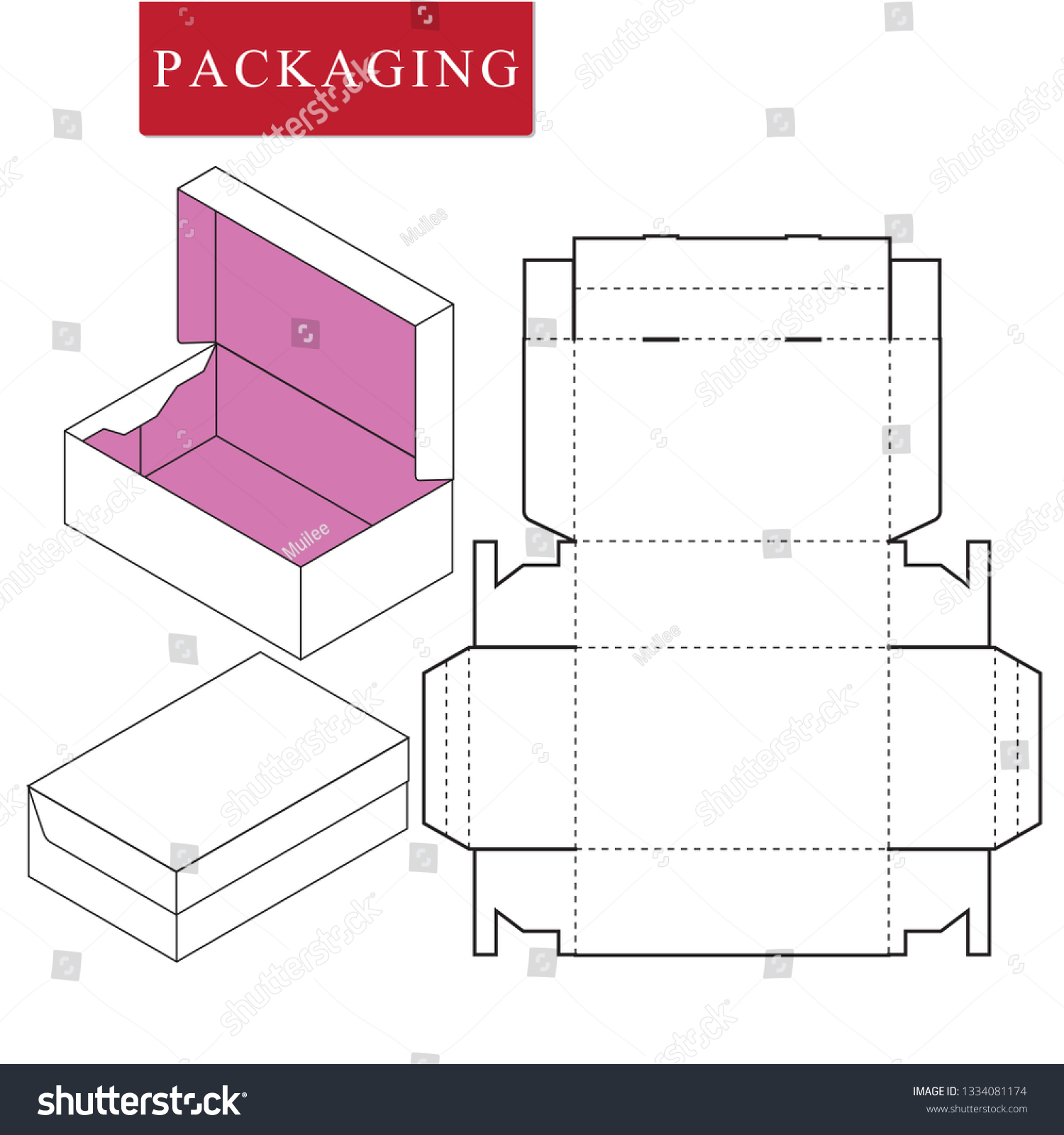 Packaging Design Shoes Stock Vector (Royalty Free) 1334081174 ...