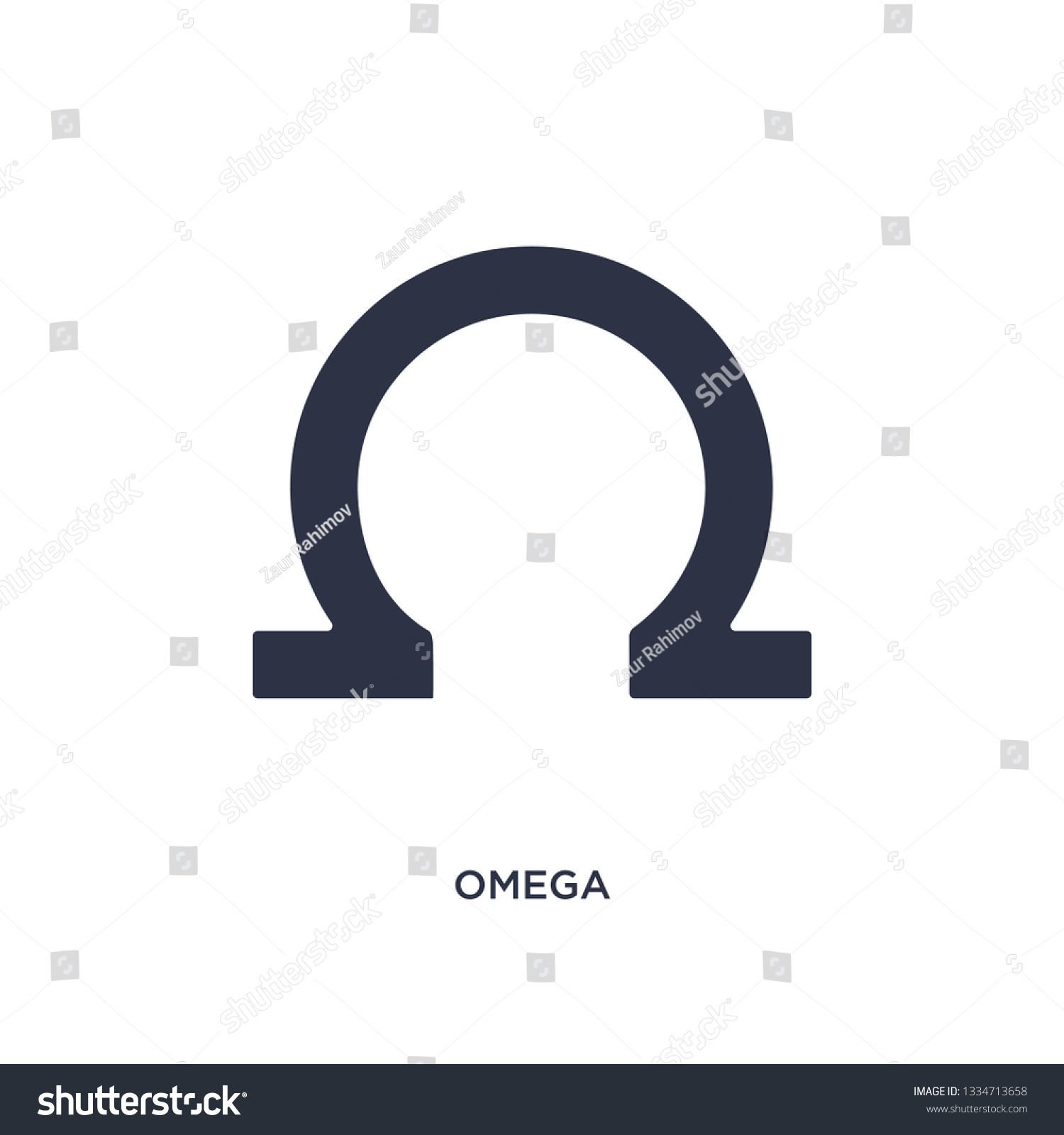 Omega Icon Simple Element Illustration Greece Stock Vector (Royalty ...