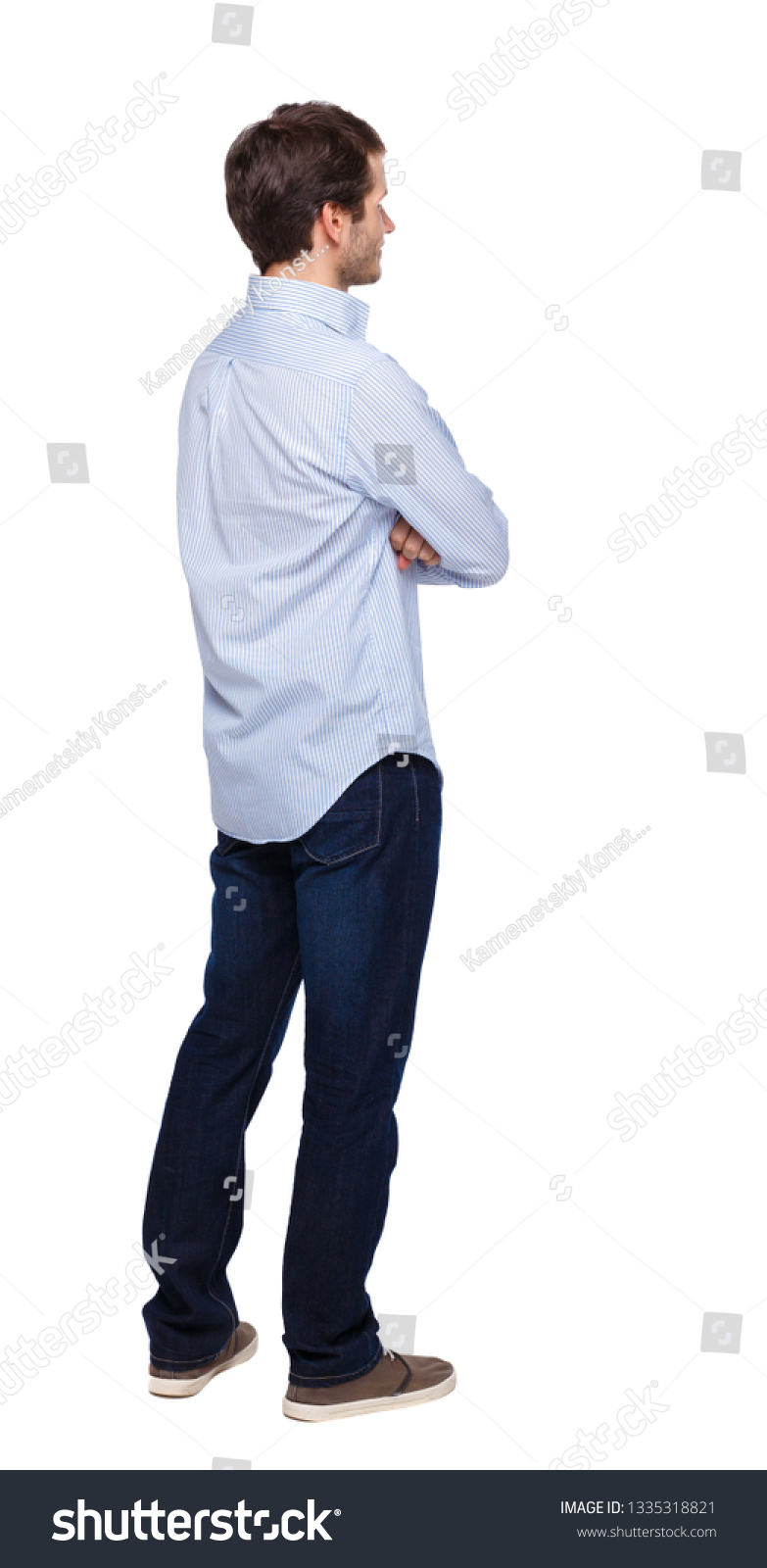 Back View Man Dark Jeans Standing Stock Photo 1335318821 | Shutterstock