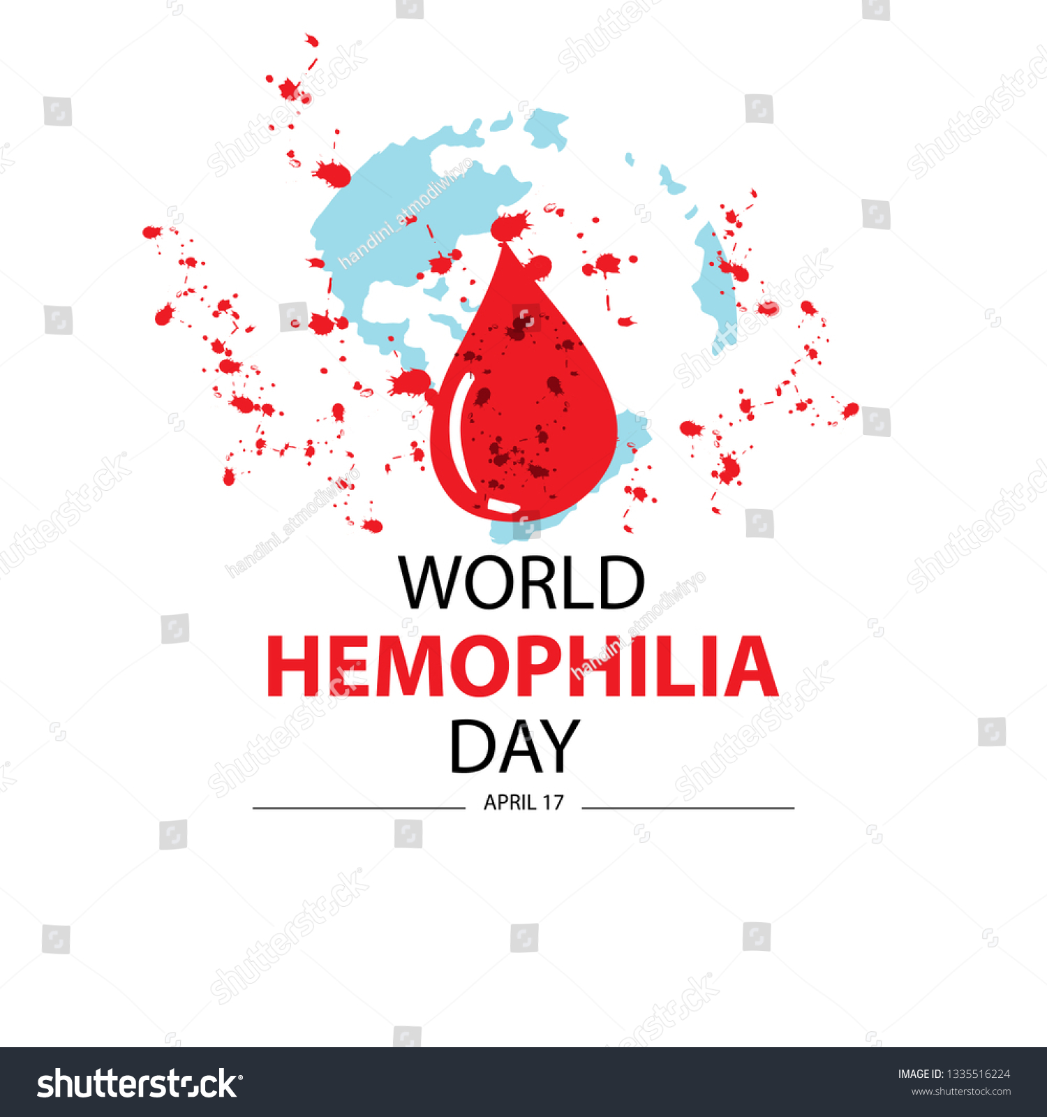 World Hemophilia Day April 17 Stock Vector (Royalty Free) 1335516224 ...