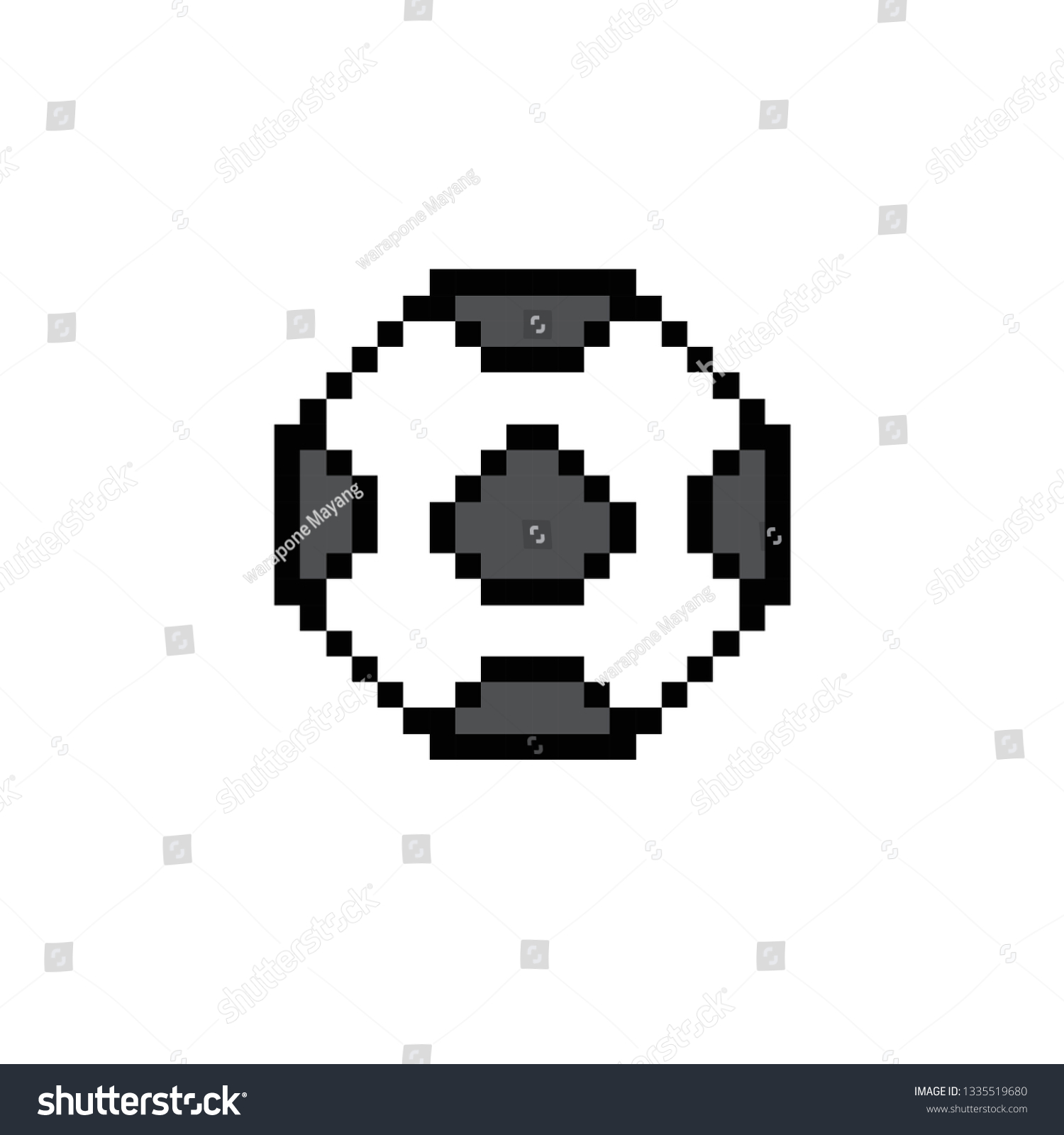 Pixel Art Football Stock Vector (Royalty Free) 1335519680 | Shutterstock