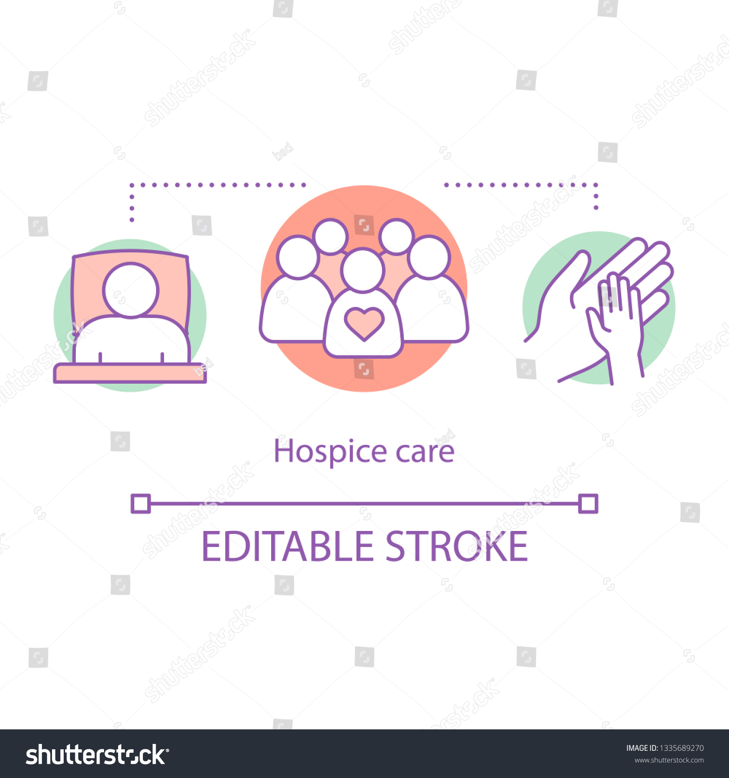 Hospice Care Concept Icon Nursing Service Stock Vector Royalty Free