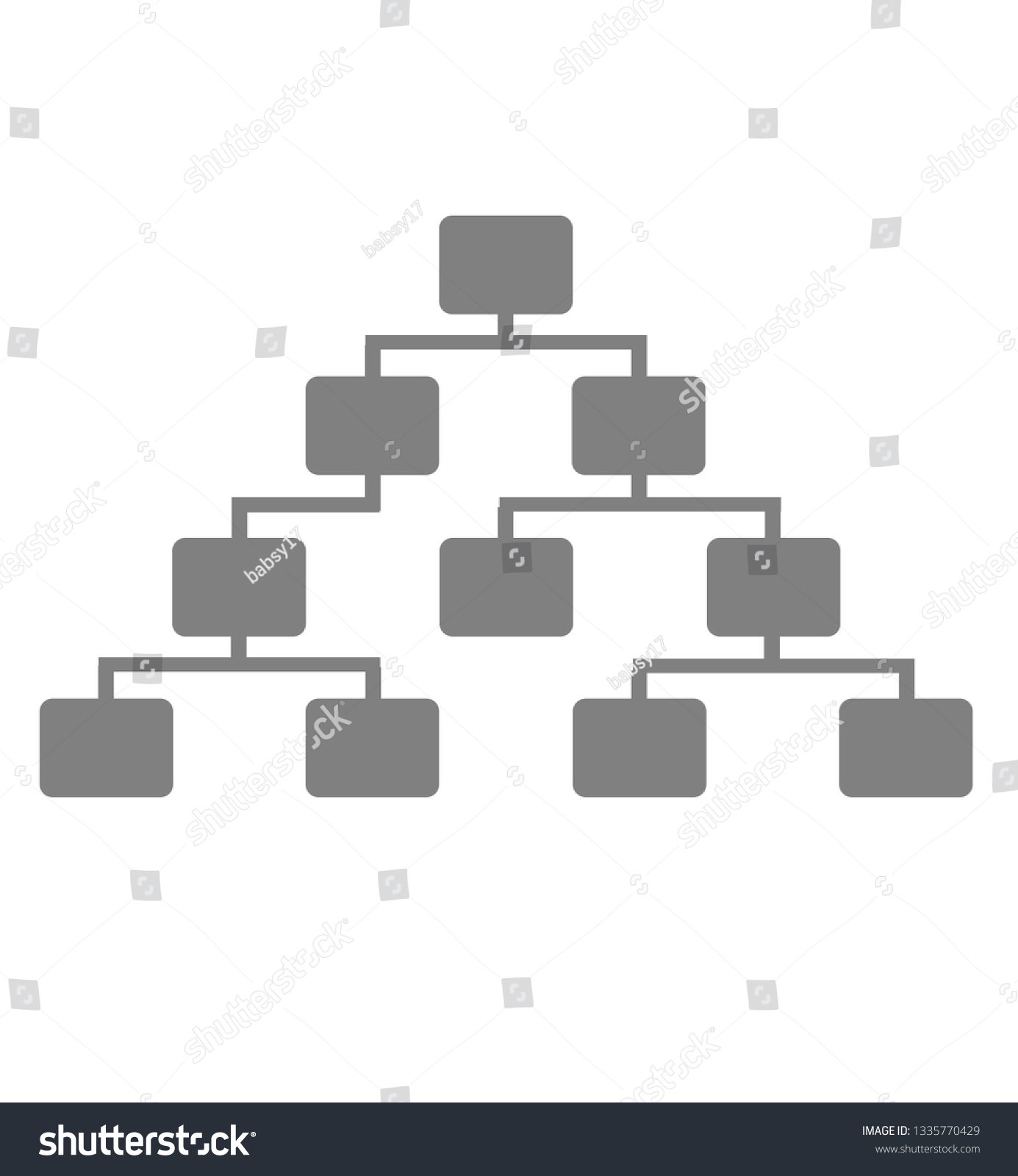 Corporate Hierarchy Chart Single Icon Stock Illustration 1335770429 ...