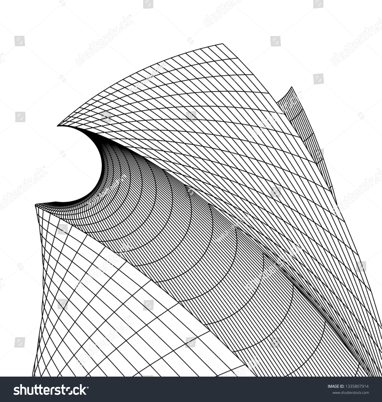 Architectural Drawing Futuristic Background Stock Vector (Royalty Free ...