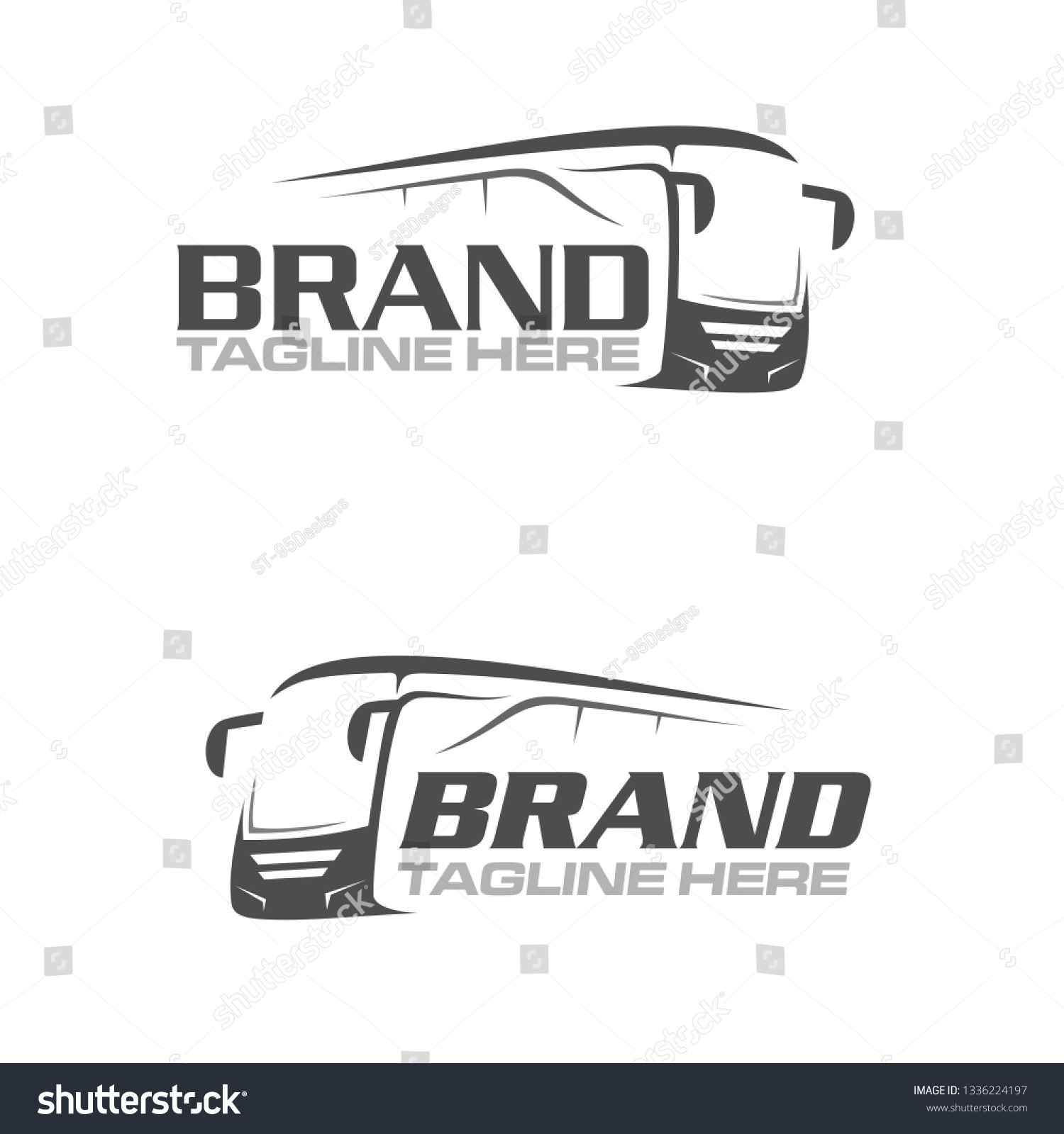 Bus City Line Art Logo Template Stock Vector (Royalty Free) 1336224197 ...