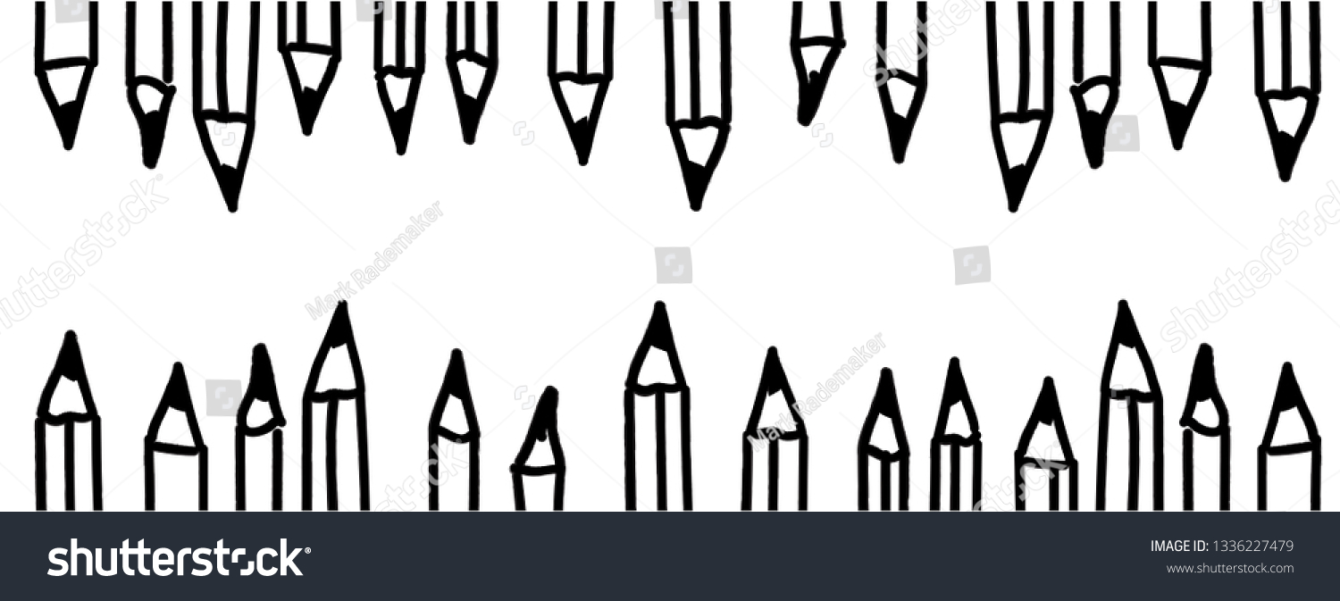 Writing Pencil Line Pattern Happy Word Stock Vector (Royalty Free ...