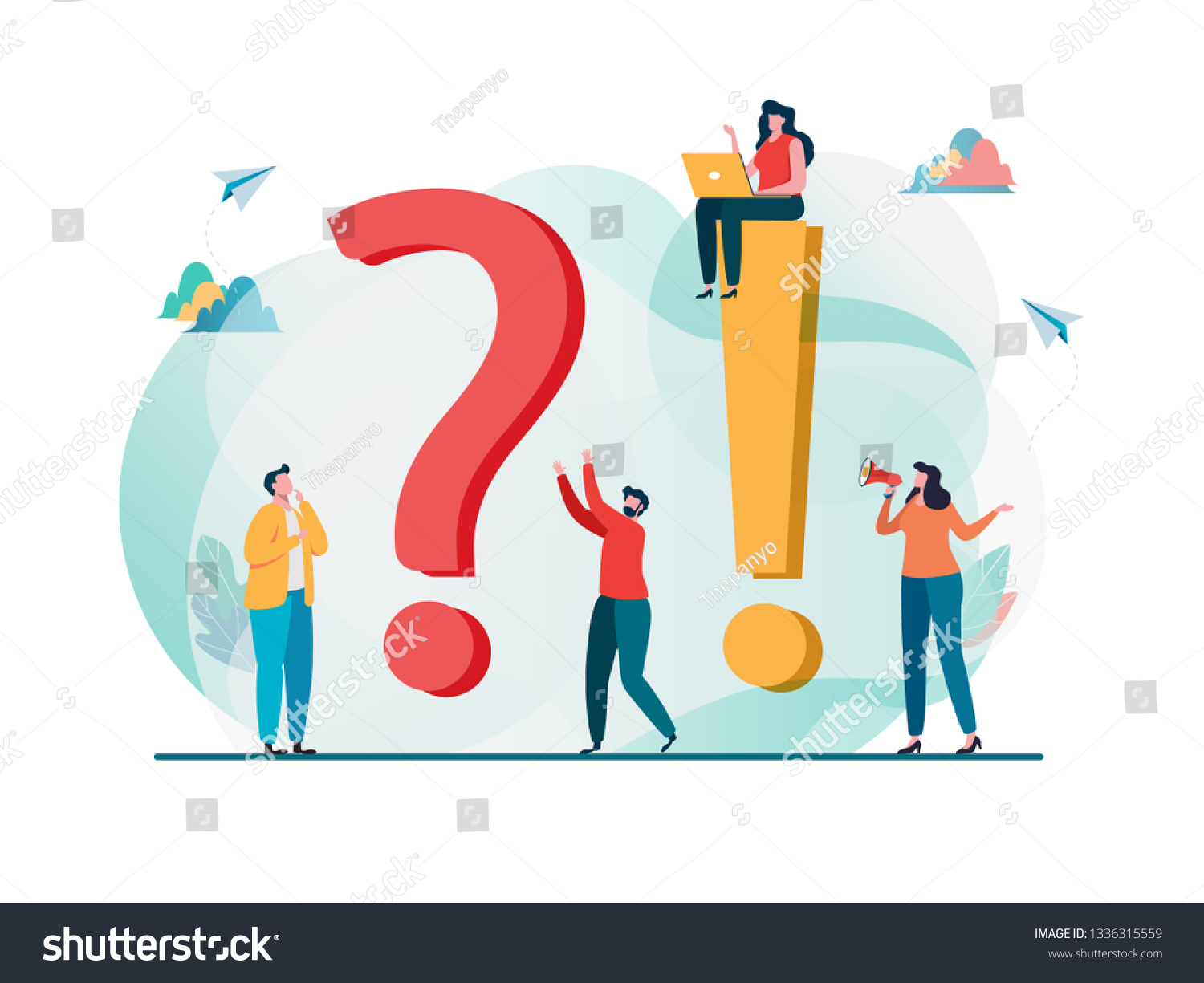 Frequently Asked Questions Concept Question Answer Stock Vector Royalty Free 1336315559 0400