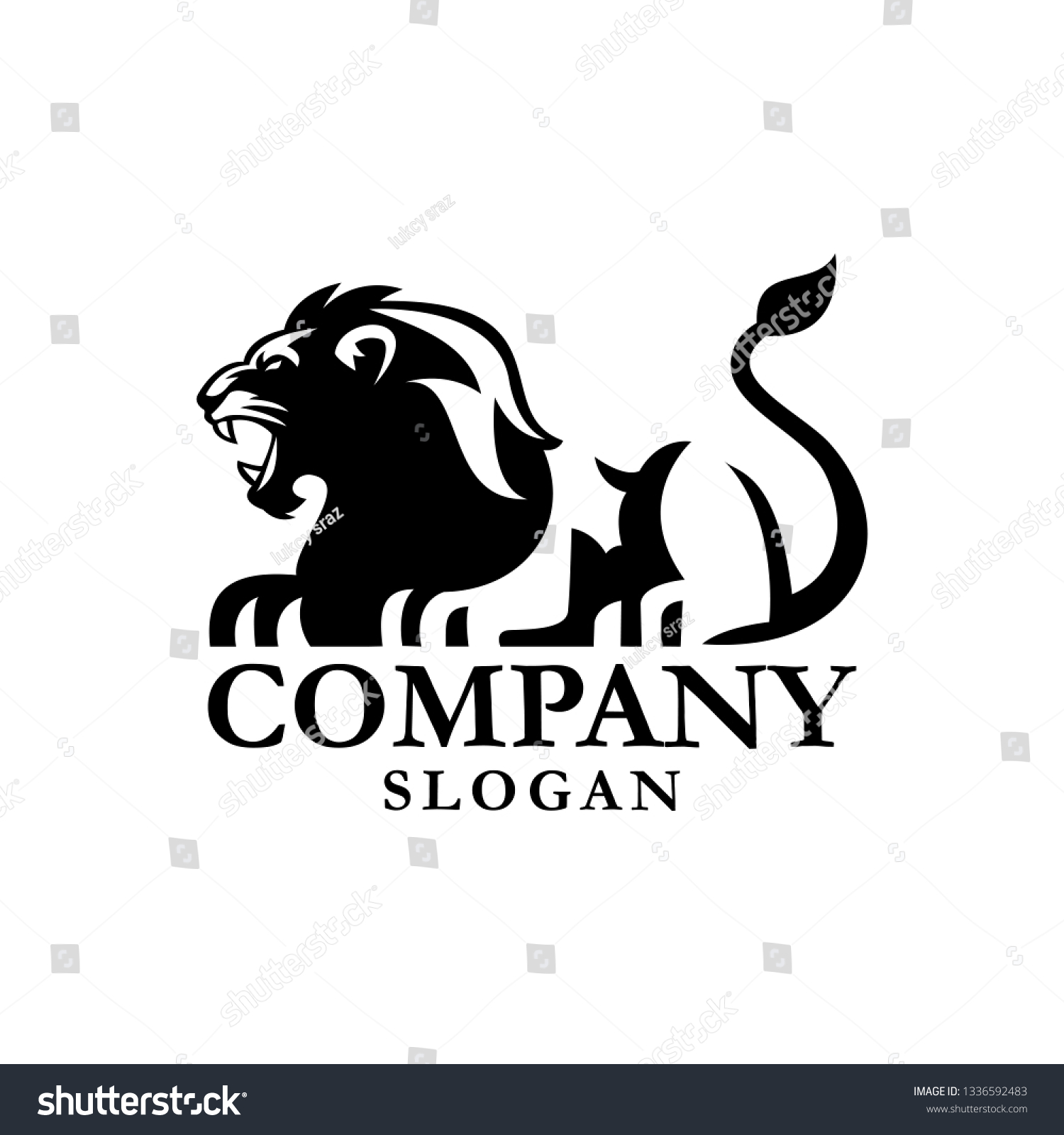 Lion Logo Design Stock Vector (Royalty Free) 1336592483 | Shutterstock