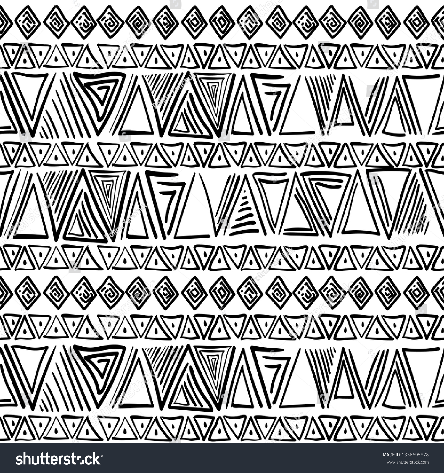 Tribal Art Pattern Ethnic Geometric Print Stock Vector (Royalty Free ...