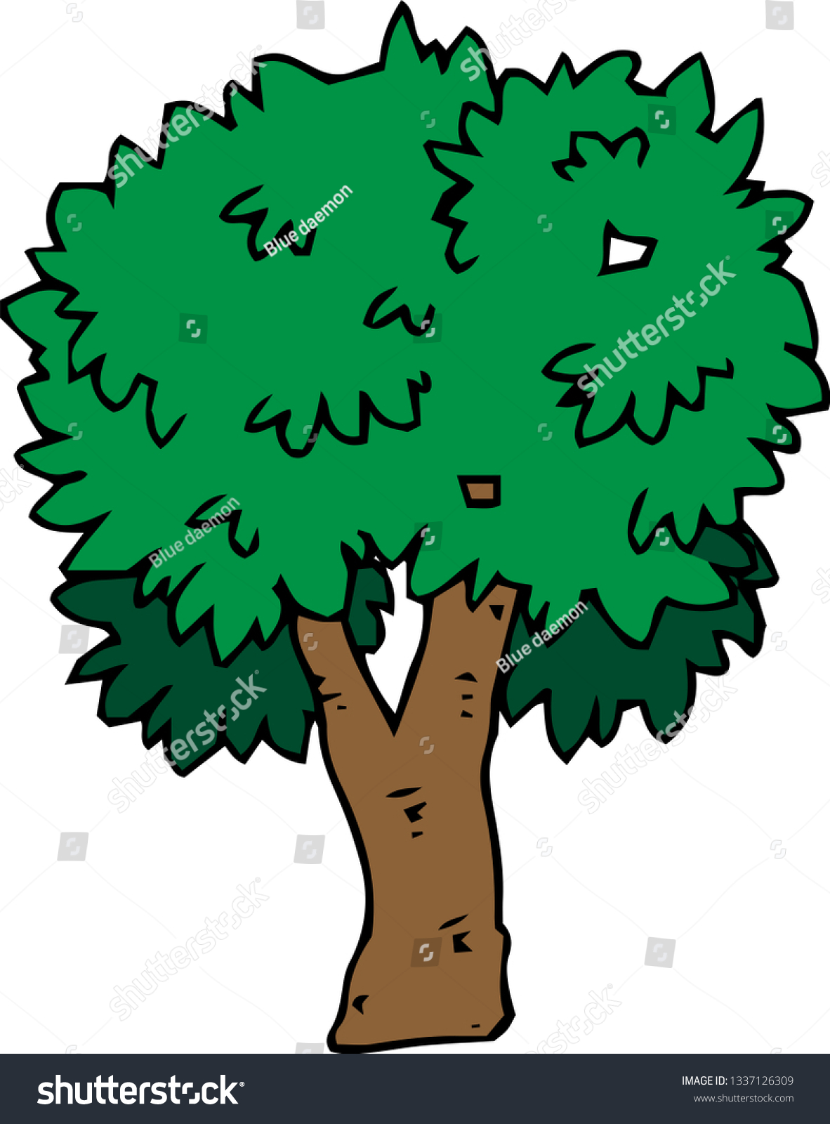 This Rough Sketch Trees Stock Vector (Royalty Free) 1337126309 ...