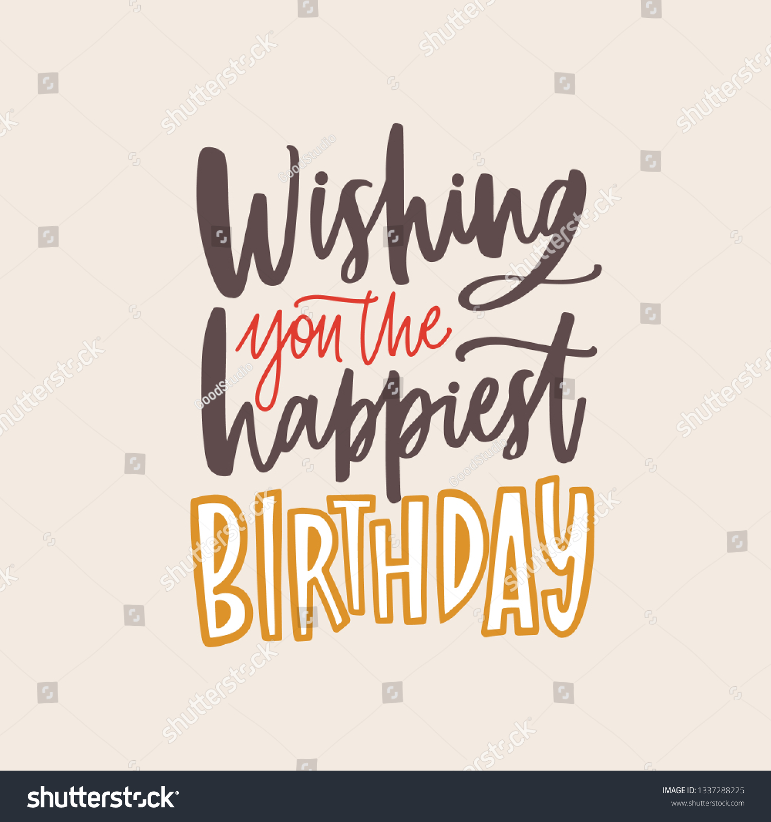 Banner Template Wishing You Happiest Birthday Stock Vector Royalty Free Shutterstock