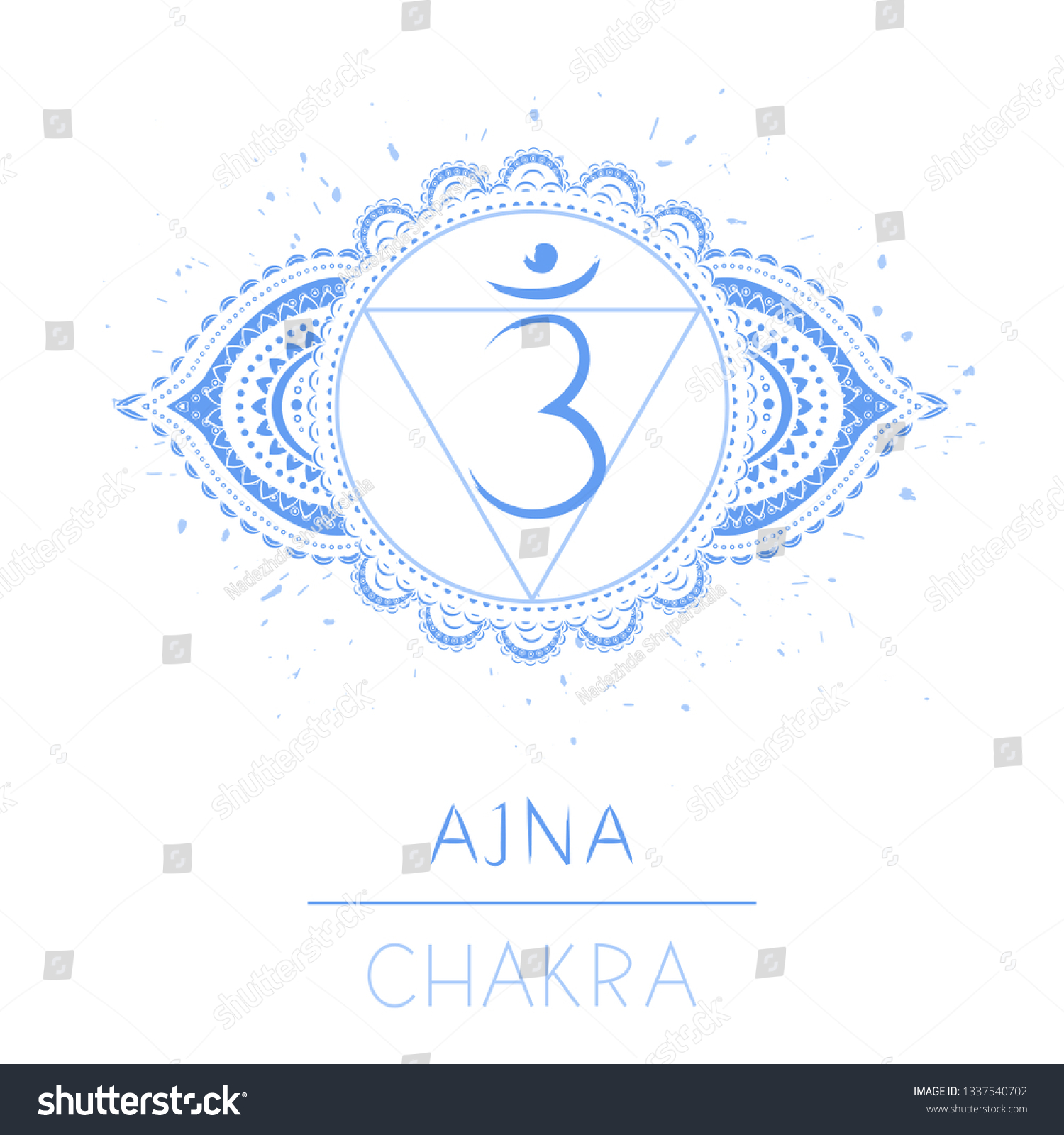 Vector Illustration Symbol Chakra Ajna On Stock Vector (Royalty Free ...