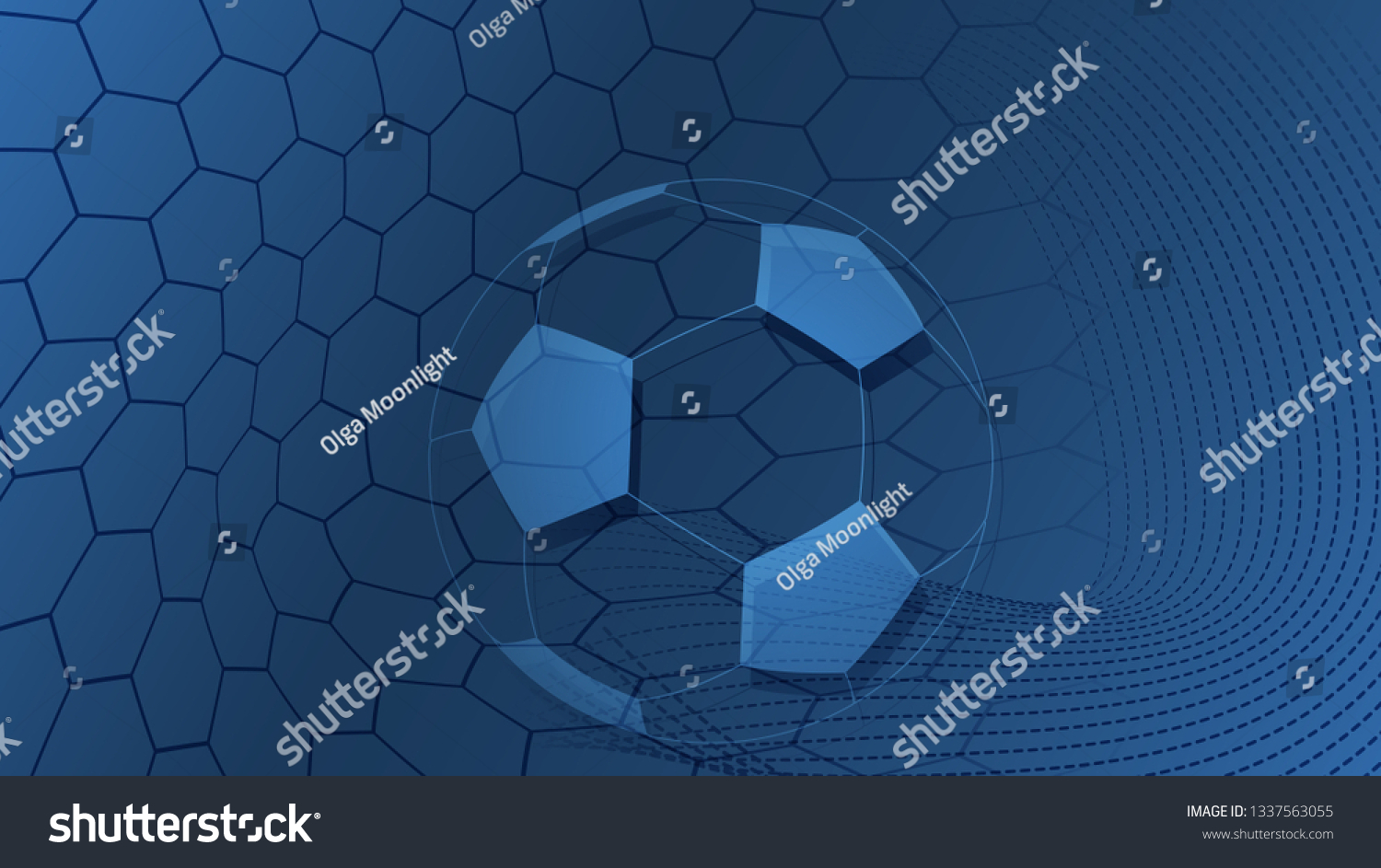 Football Soccer Background Big Ball Light Stock Vector (Royalty Free ...