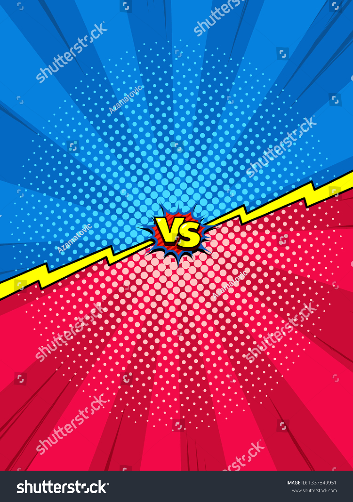 Comic Book Versus Template Background Classic Stock Vector Royalty