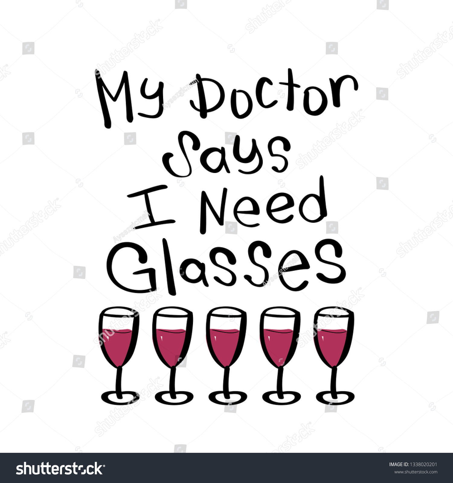 Funny Quote About Wine Drinking Vector Stock Vector (Royalty Free ...