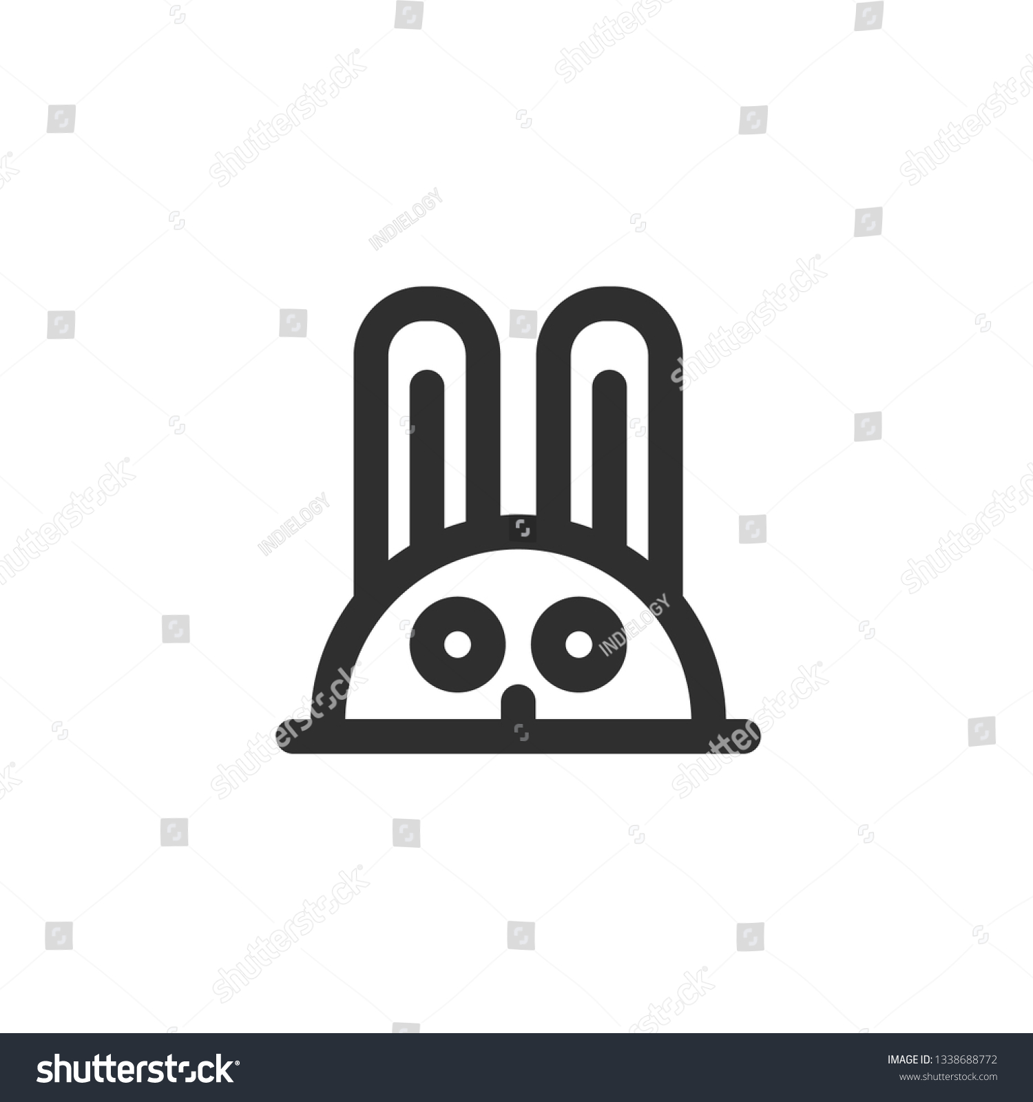 Rabbit Icon Bunny Logo Spring Season Stock Vector (Royalty Free ...