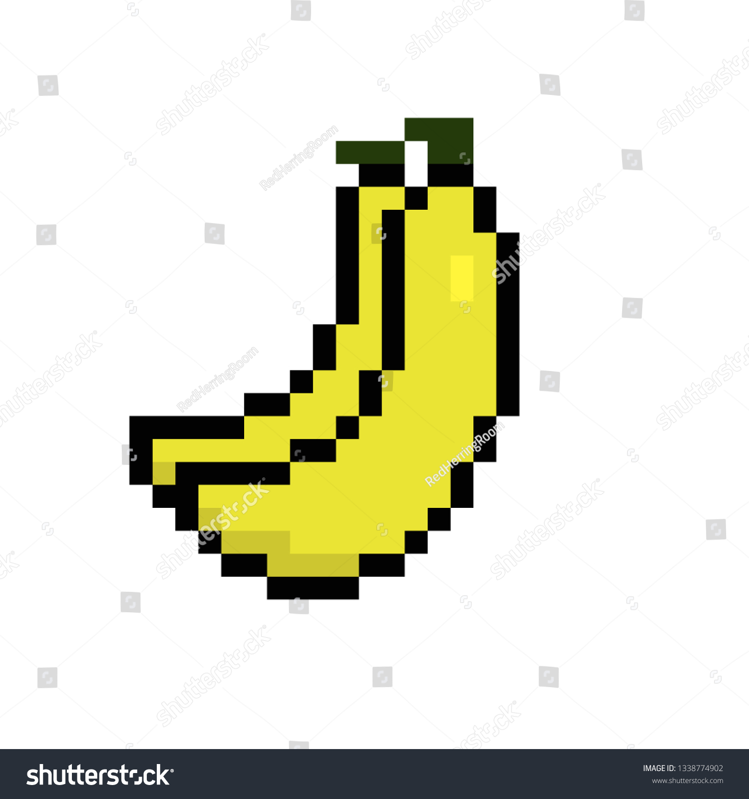 Pixel Art Banana Stock Vector (Royalty Free) 1338774902 | Shutterstock