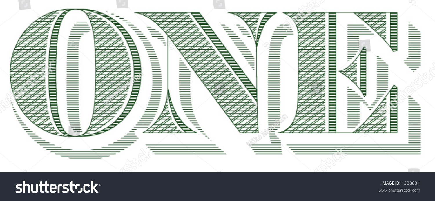 One Etching Dollar Bill Stock Vector (Royalty Free) 1338834 | Shutterstock