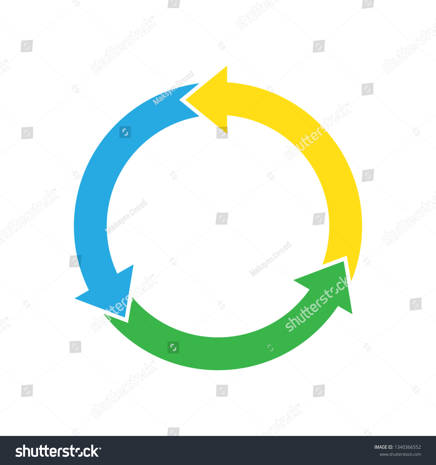 Circle Arrows Infographic Template Pie Charts Stock Vector (Royalty ...