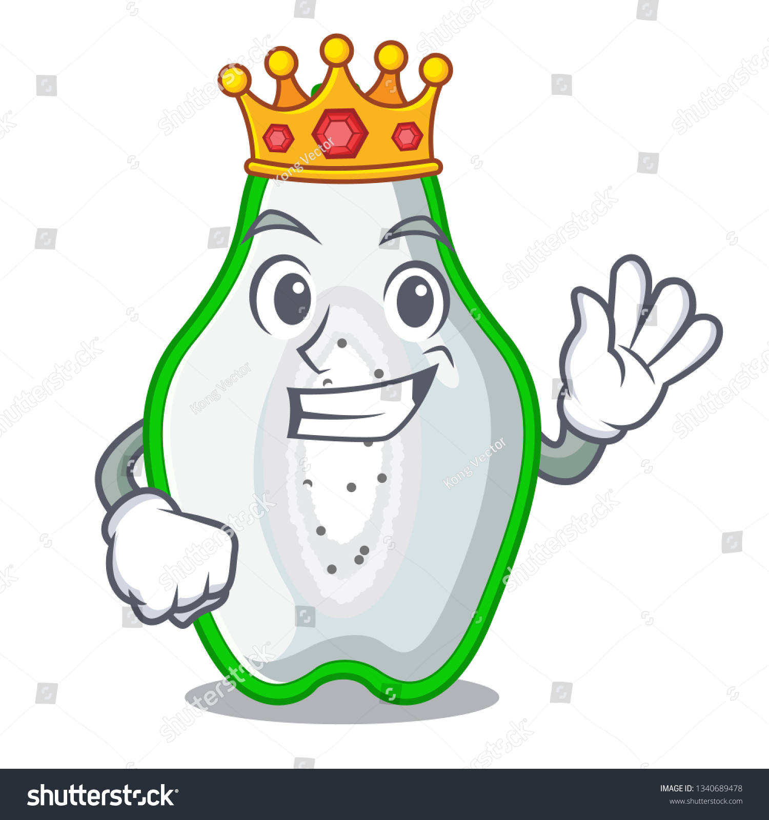 King Green Papaya Cartoon Form Stock Vector (Royalty Free) 1340689478 Shutterstock