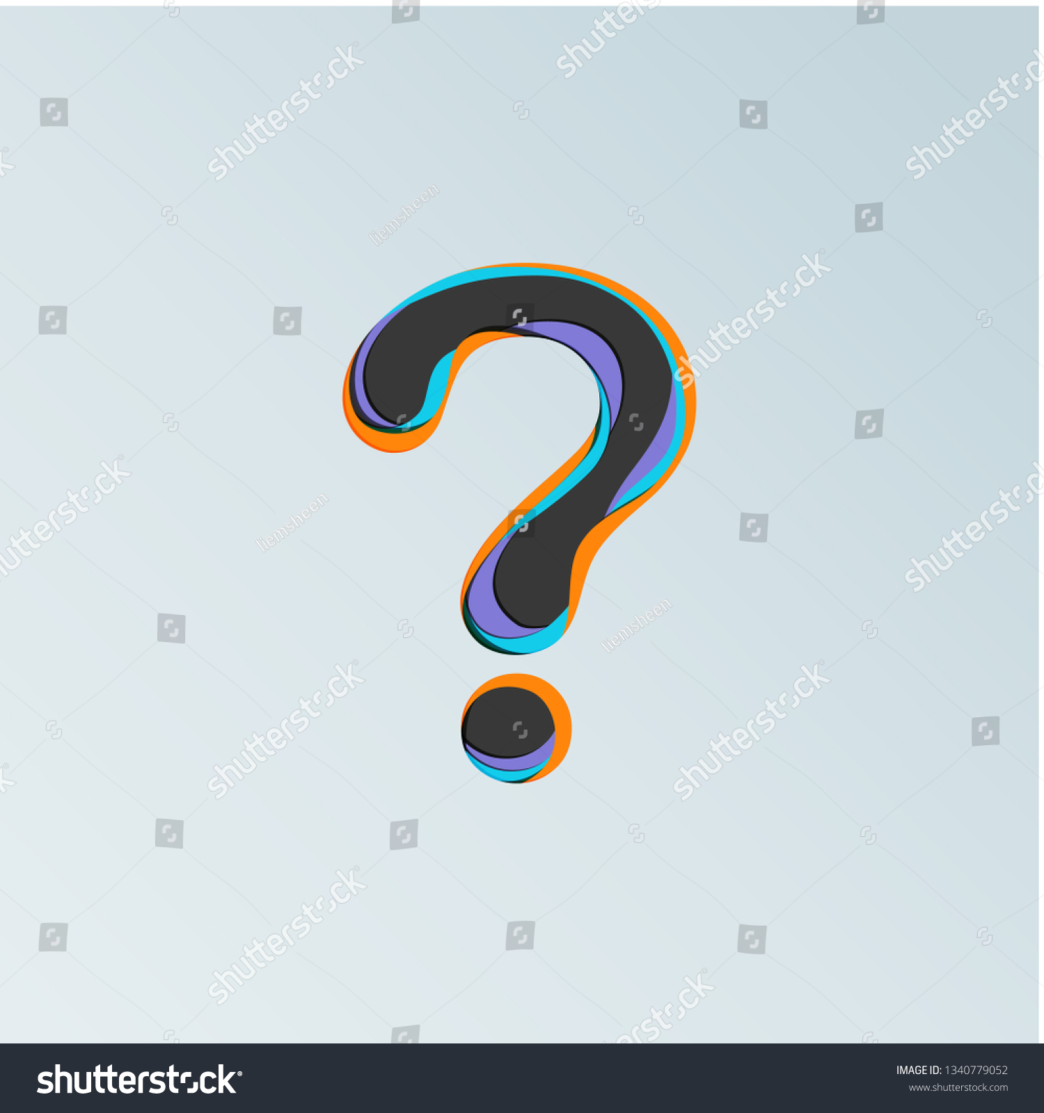 Question Mark Cutout Design Stock Vector (Royalty Free) 1340779052 ...